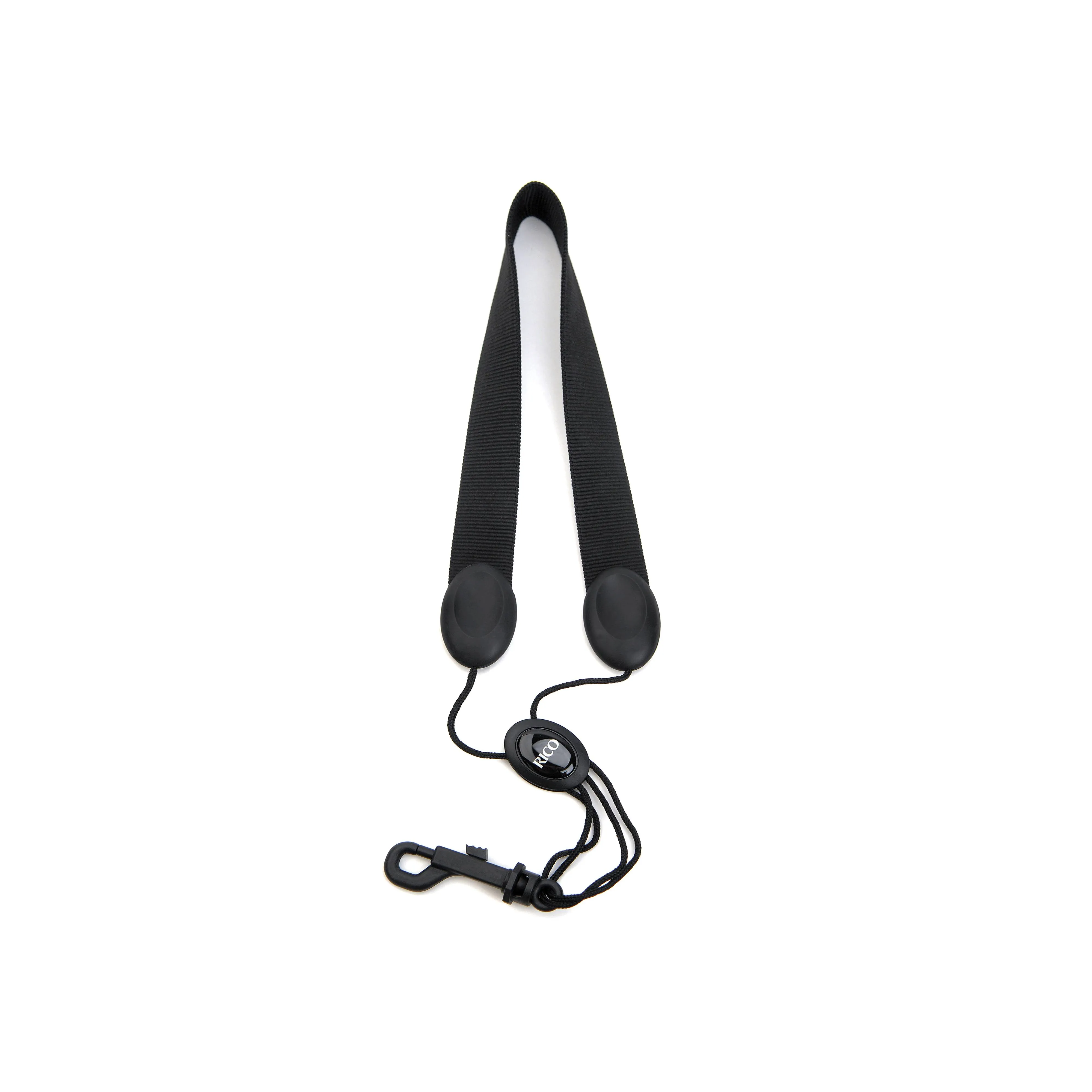 Rico Saxophone Strap, Soprano/Alto, Black Nylon, Snap Hook