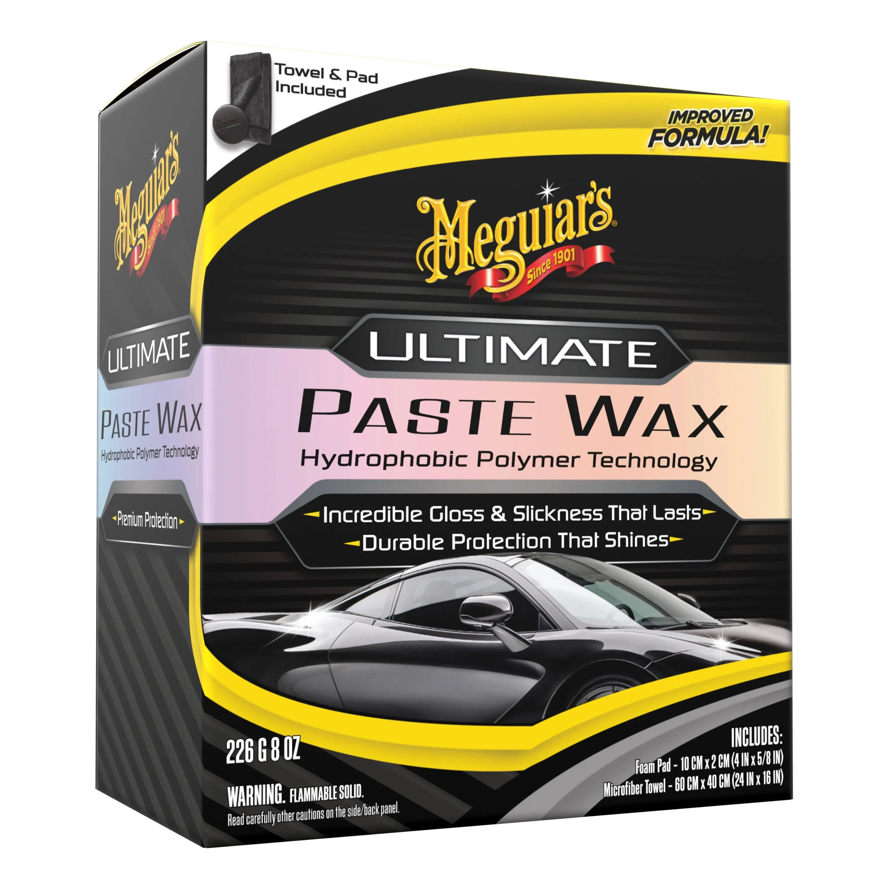 Meguiar's Ultimate Paste Wax - Long-Lasting, Easy to Use Synthetic Wax - 8oz - G210608