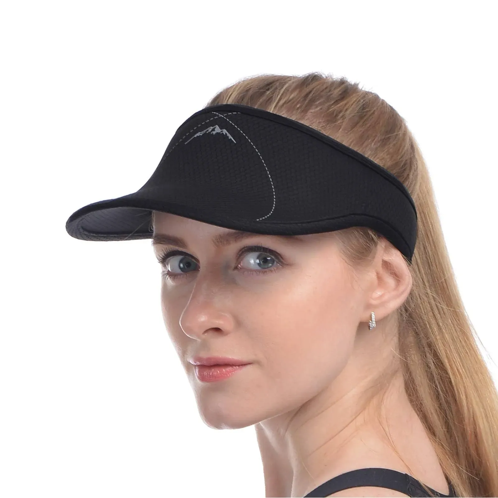 USHAKE Sports Sun Visor for Man or Woman in Golf Running 7-7 3/8, White 