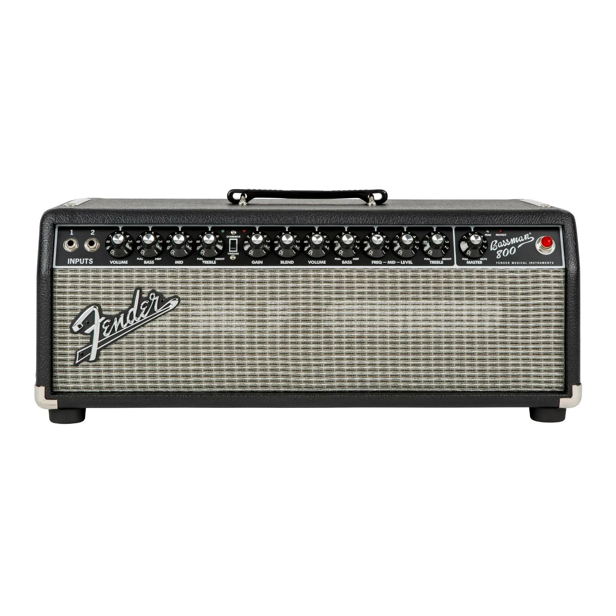 Fender 120V Bassman 800 Amplifier Head with 2 Channels Black and Silver