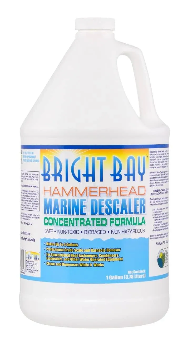 Descaler, Marine/RV, Concentrated Formula - Hammerhead, 1 gal., Engine Flush, Tankless Water Heaters, AC Coils, Heat Exchangers, & More,Aluminum/Copper Safe