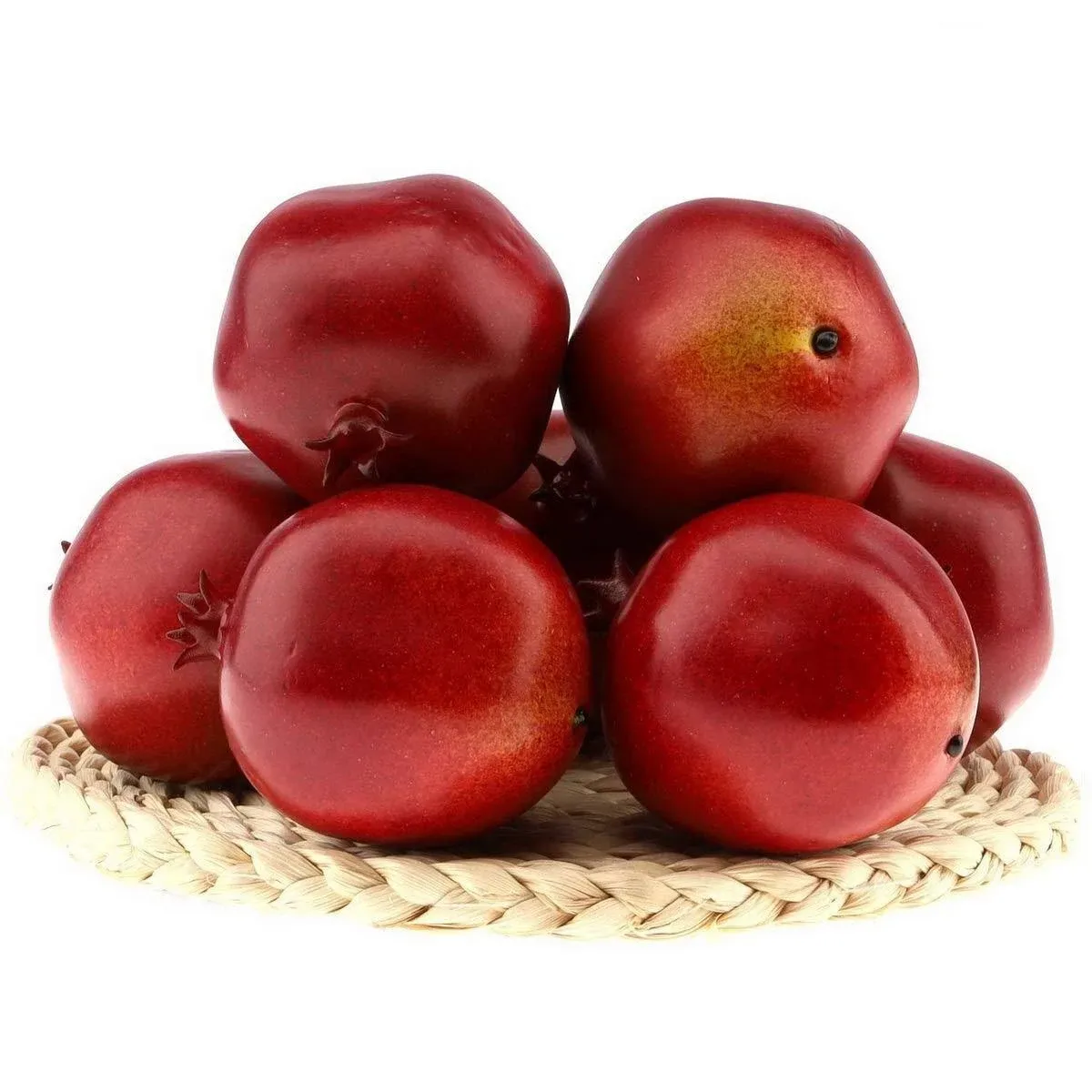 Gresorth 6pcs Lifelike Artificial Burgundy Pomegranet Fake Pomegranate Fruit Home ...