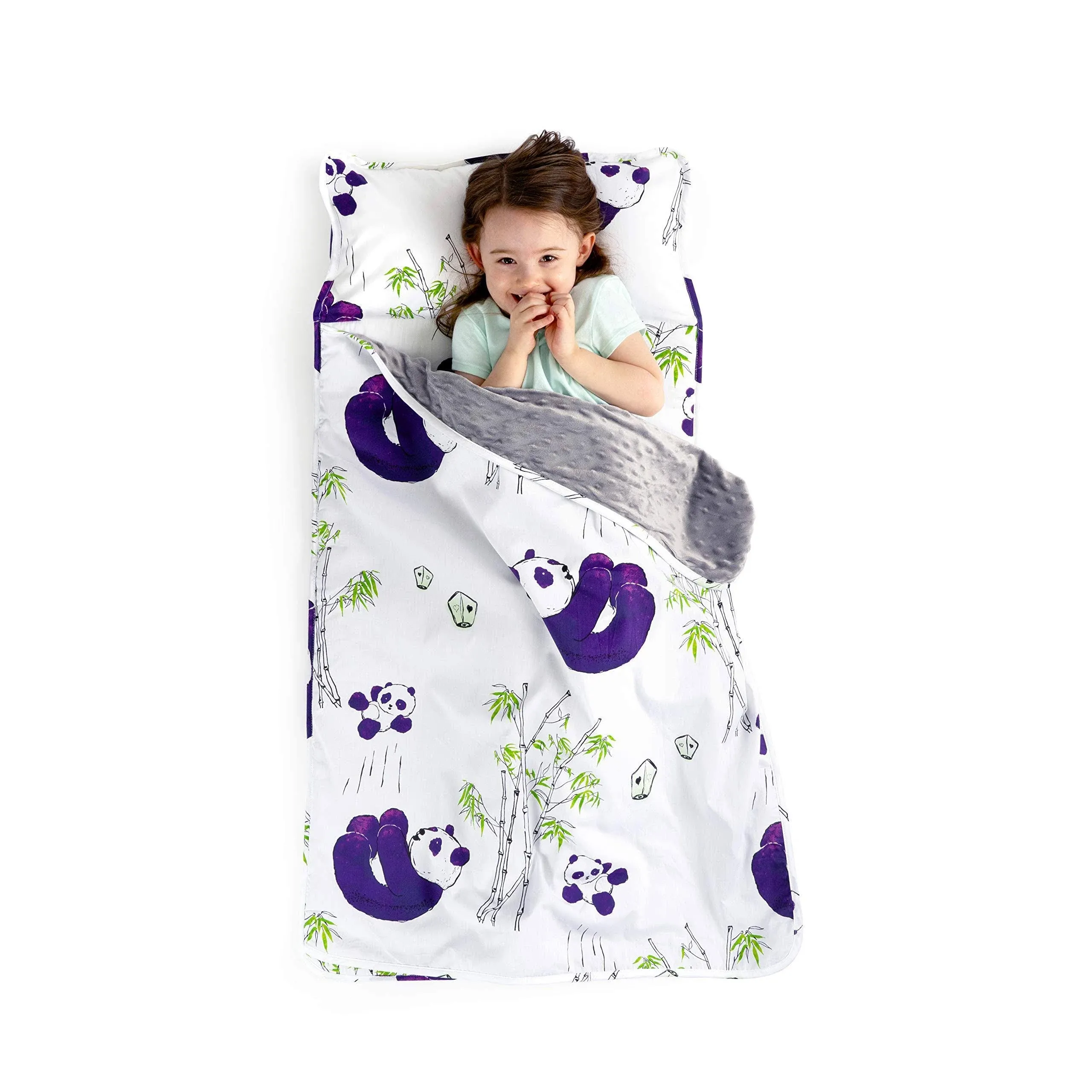 JumpOff Jo Little Jo’s Toddler Nap Mat, Playful Pandas