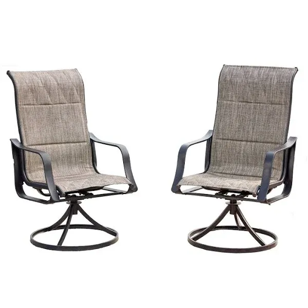 2-Piece Metal Outdoor Chairs in Blue