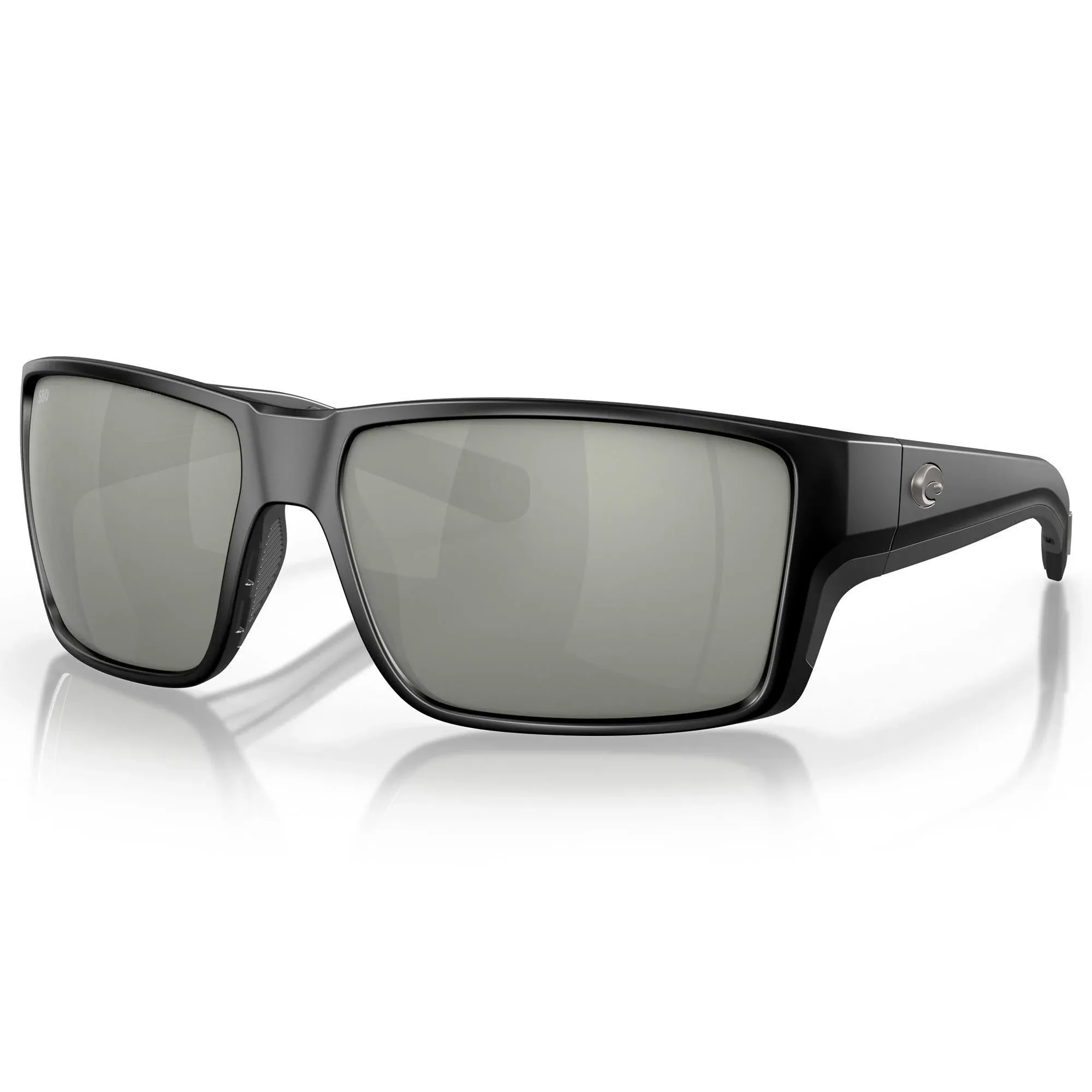 Men's Costa Del Mar Reefton Pro Glass Polarized Sunglasses Black/Grey Silver Mirror