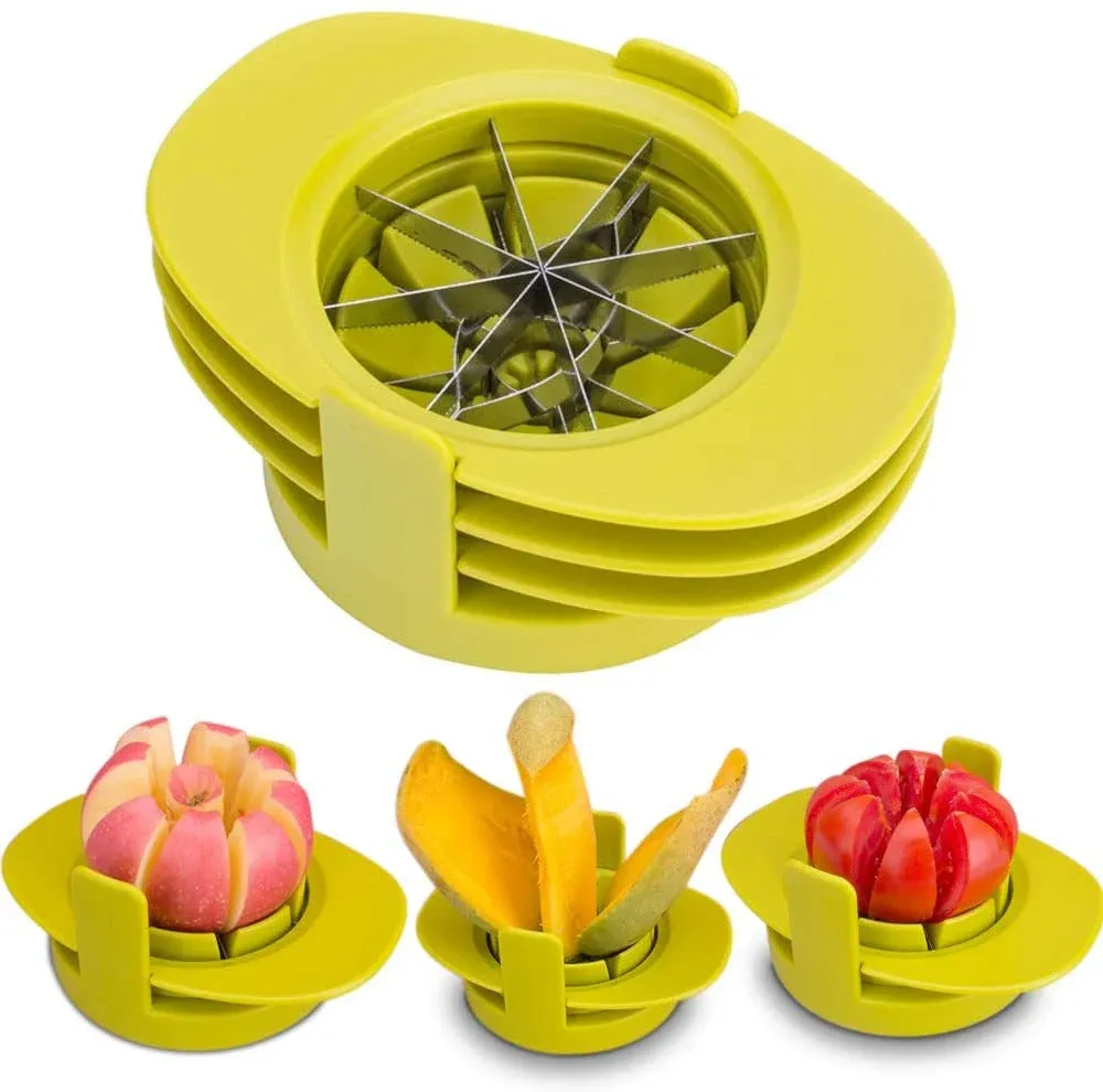 Fruit Slicer Tool Stainless Blades Cutter Mango Tomato Apple Corer Peeler