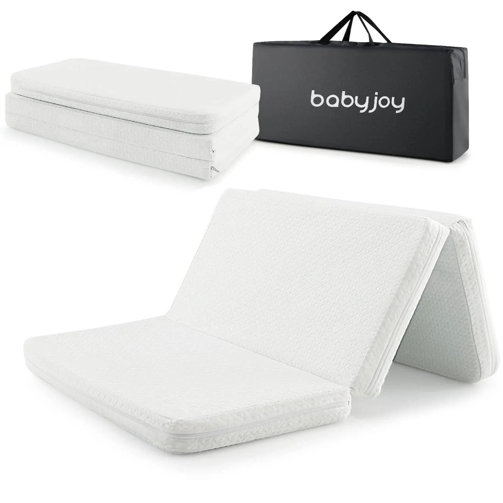 BABY JOY Pack and Play Mattress Pad, Dual Sided Foldable 38''x26'' Bab