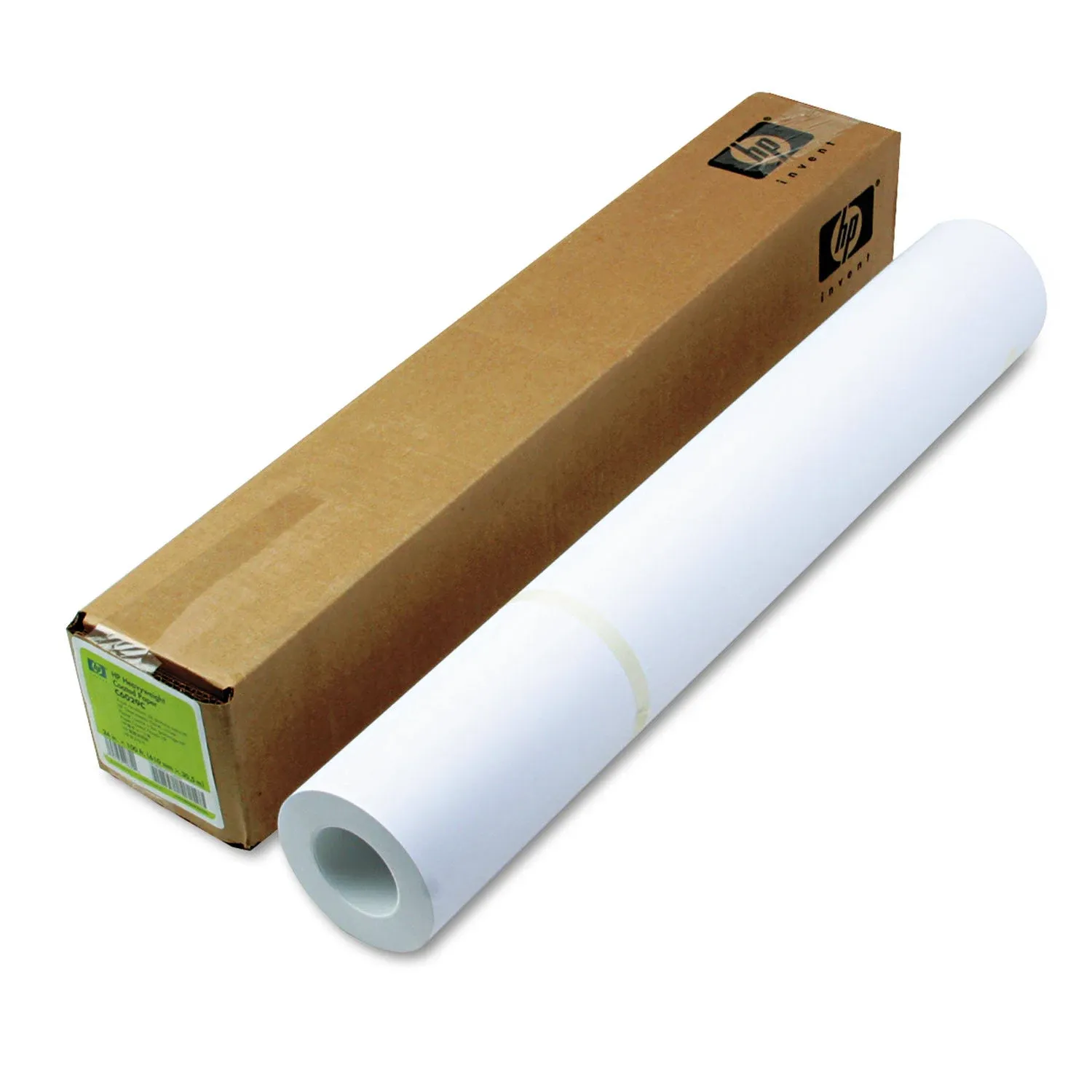 Hp Designjet Inkjet Large Format Paper, 6.6 Mil, 24" X 100 Ft, Coated White