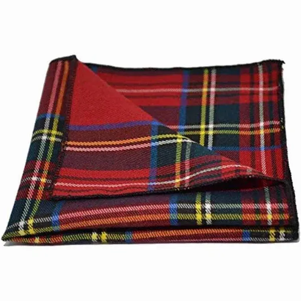 King & Priory Traditional Tartan Check Pocket Square