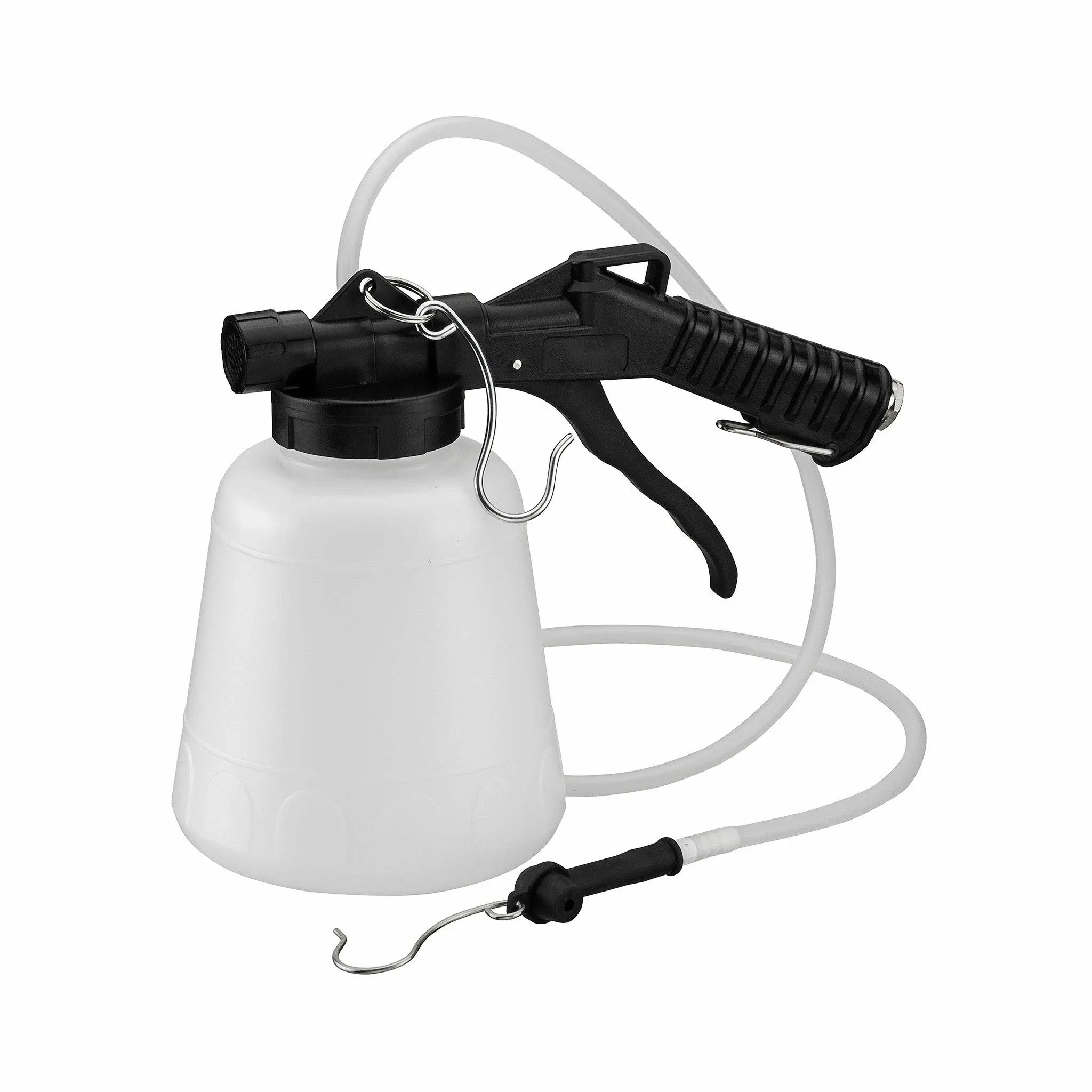 ARES 70923-1-Liter Vacuum Brake Fluid Bleeder - Hanging Hook and Locking Trigger Allows for Hands Free Operation