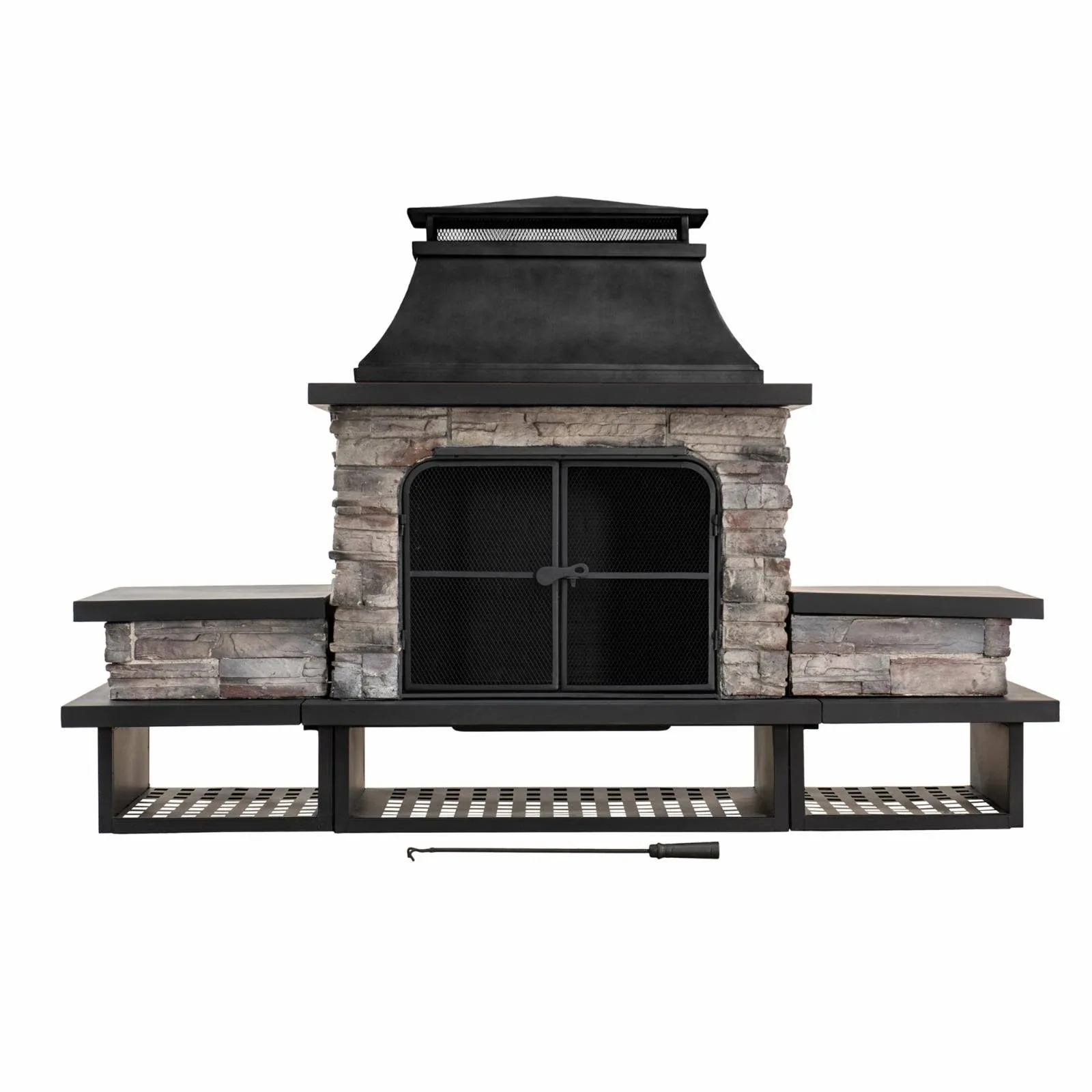 Sunjoy Wood Burning Outdoor Fireplace, Copper - Modern - Outdoor Fireplaces - by Golden Bull Marketing, LLC | Houzz