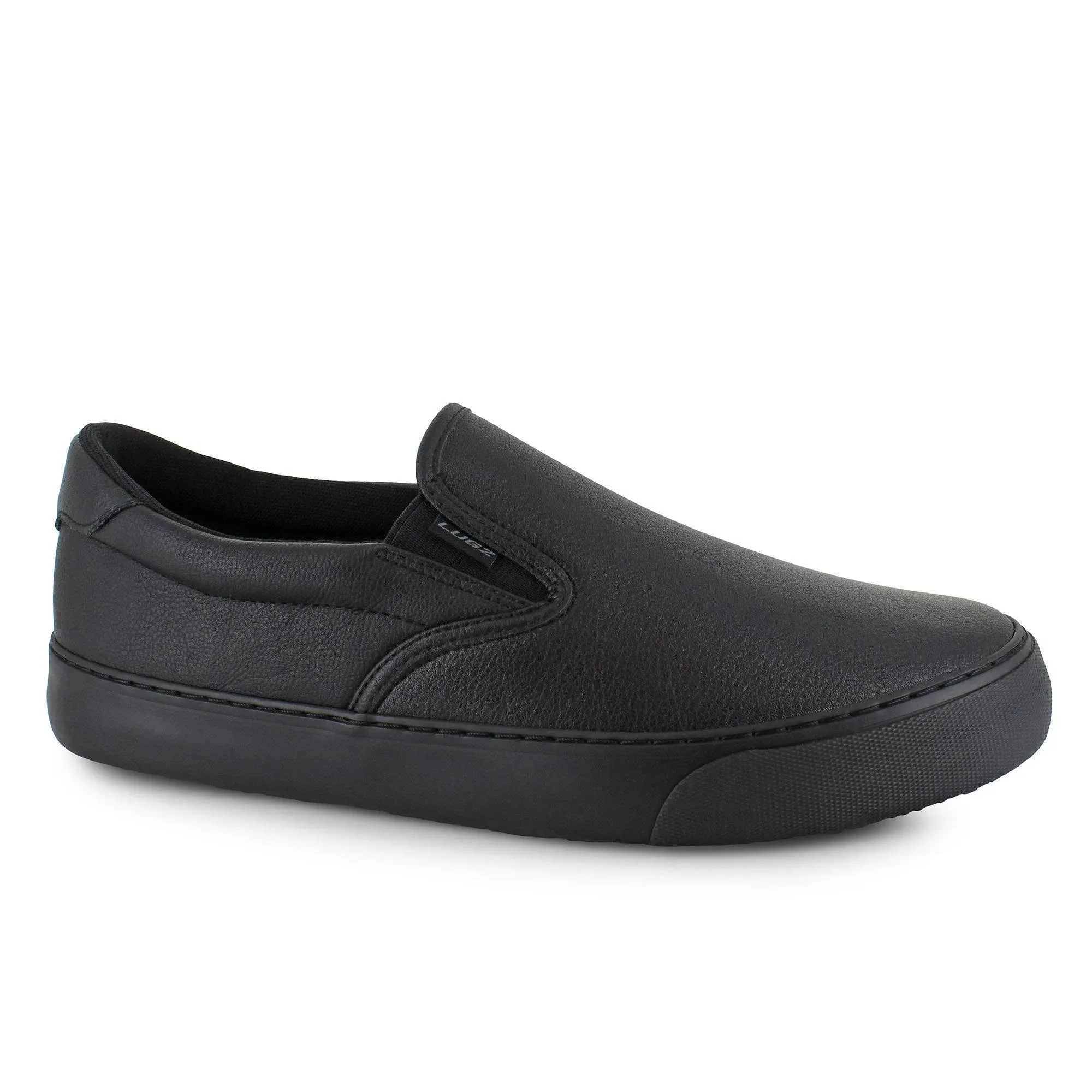 Lugz Clipper Slip Resistant Men's Slip on - Black Size 12