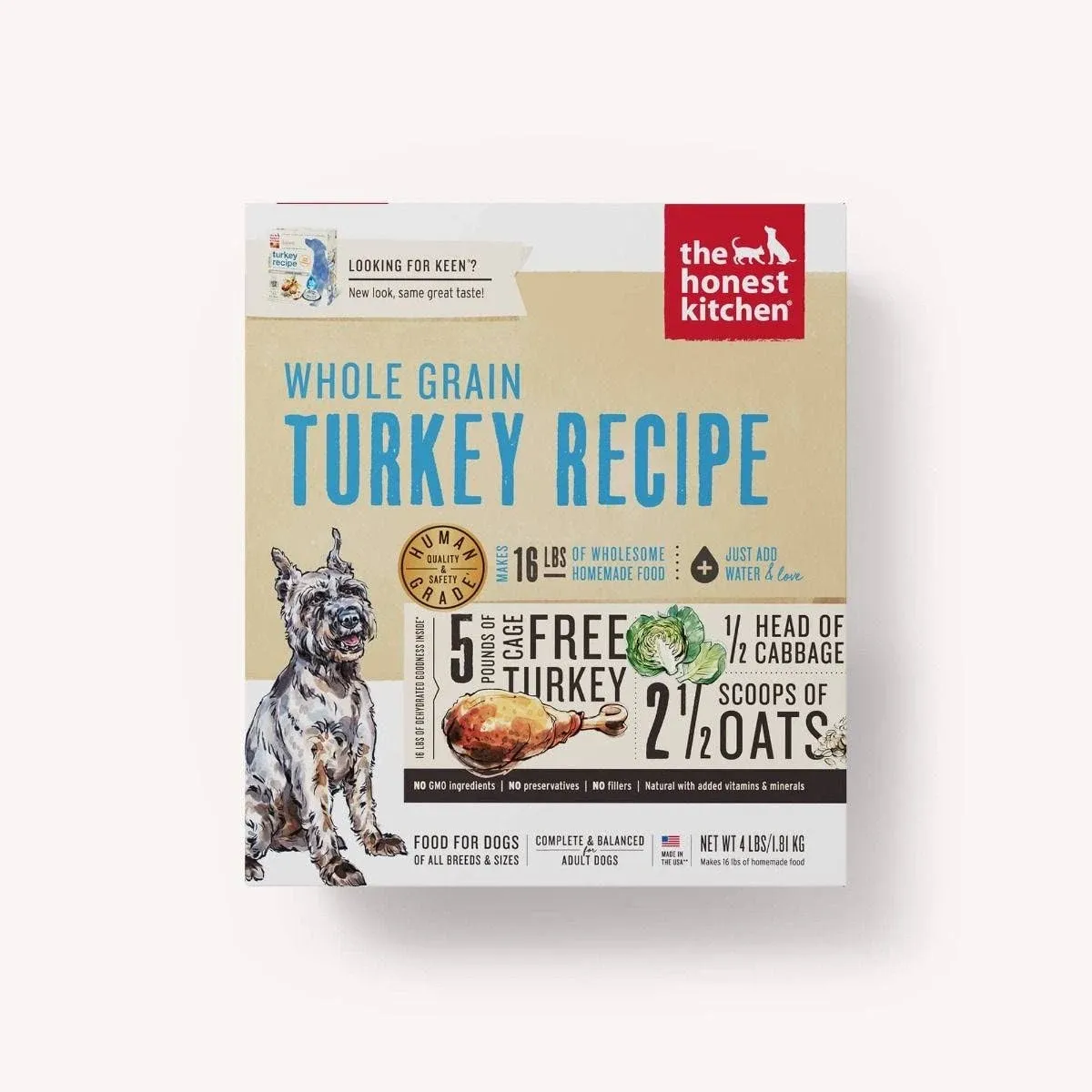 The Honest Kitchen Whole Grain Dehydrated Dog Food - Turkey - 4 lbs