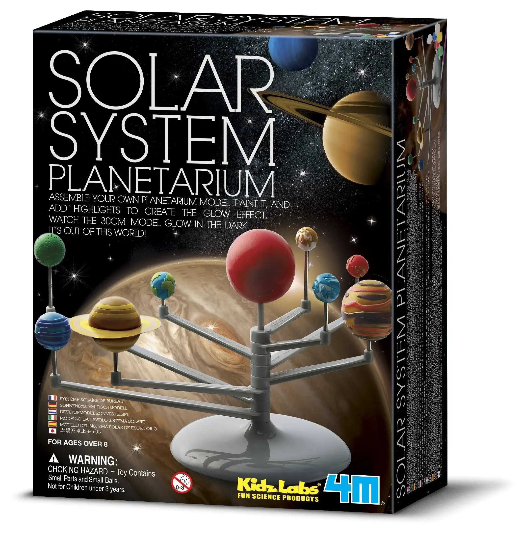 4M Solar System Planetarium - DIY Glow In The Dark Astronomy Planet Model Stem Toys Gift for Kids & Teens, Girls & Boys, Model:3427