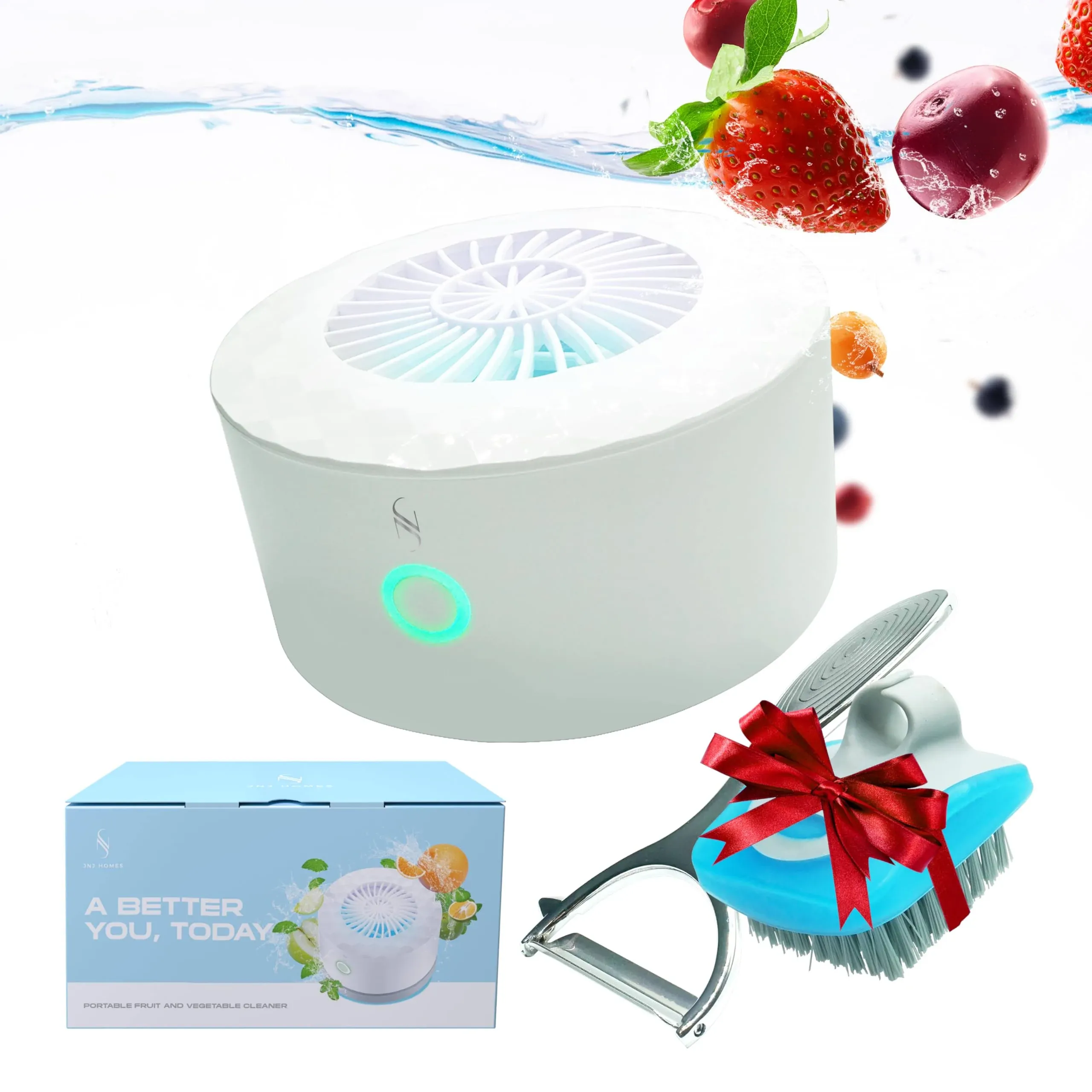 JNJHomes Fruit and Vegetable Washing Machine, Portable Fruit Cleaner Device, 