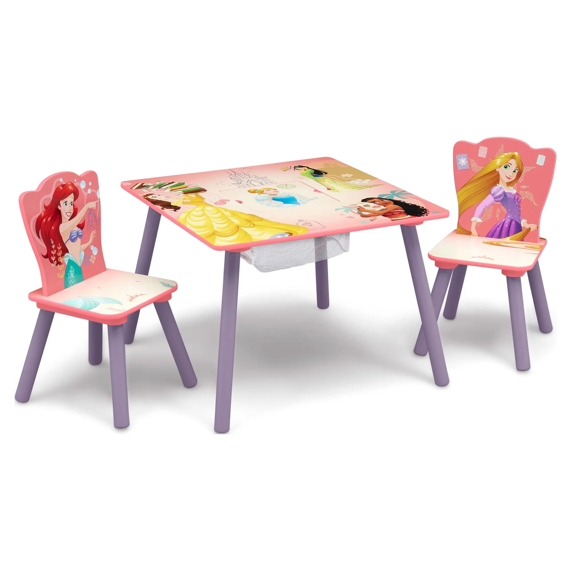 Princess Table and Chair Set with Storage