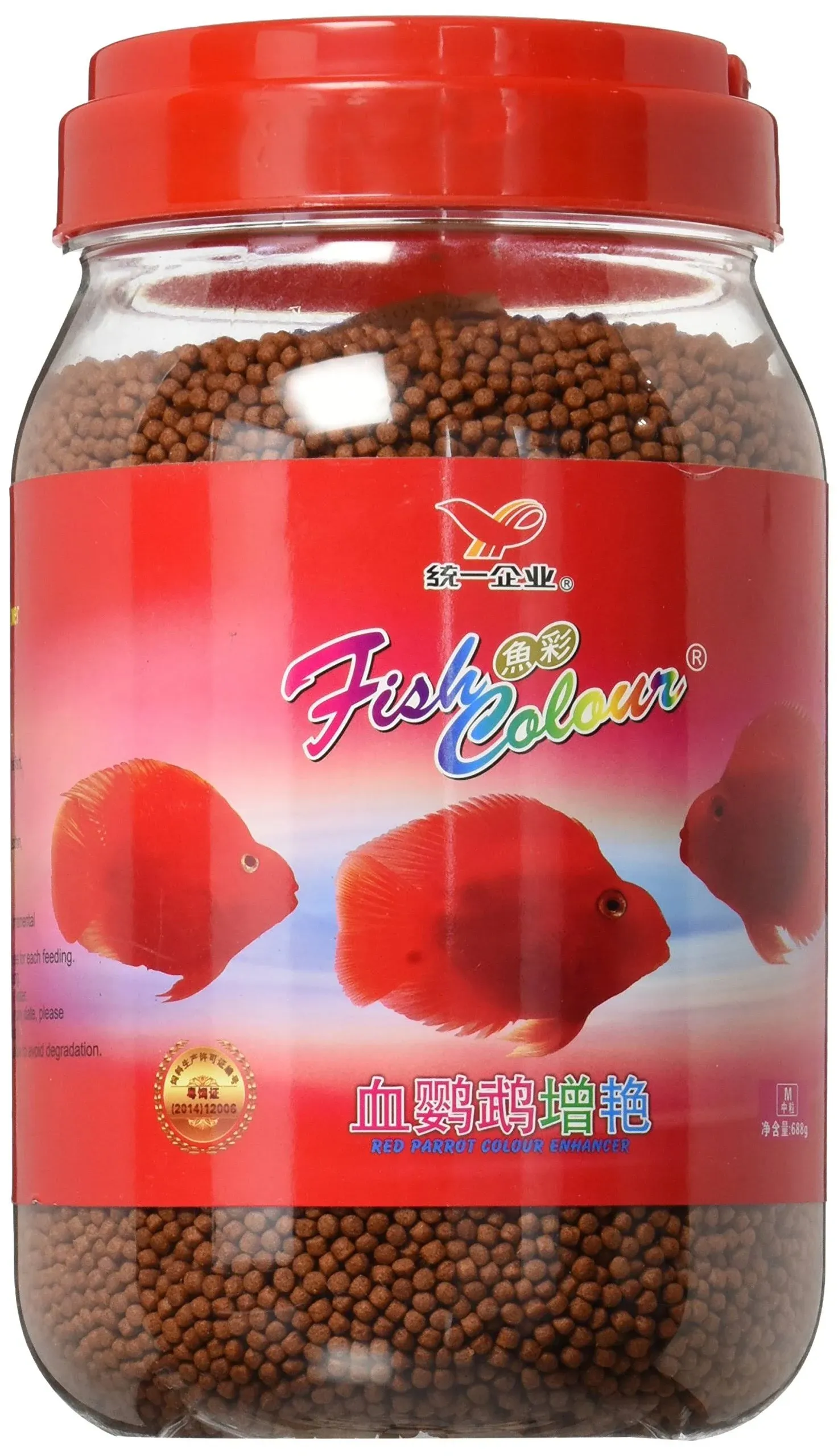 Uni-President Fish Color Enhancing Red Parrot And Cichlid Fish Feed Food,