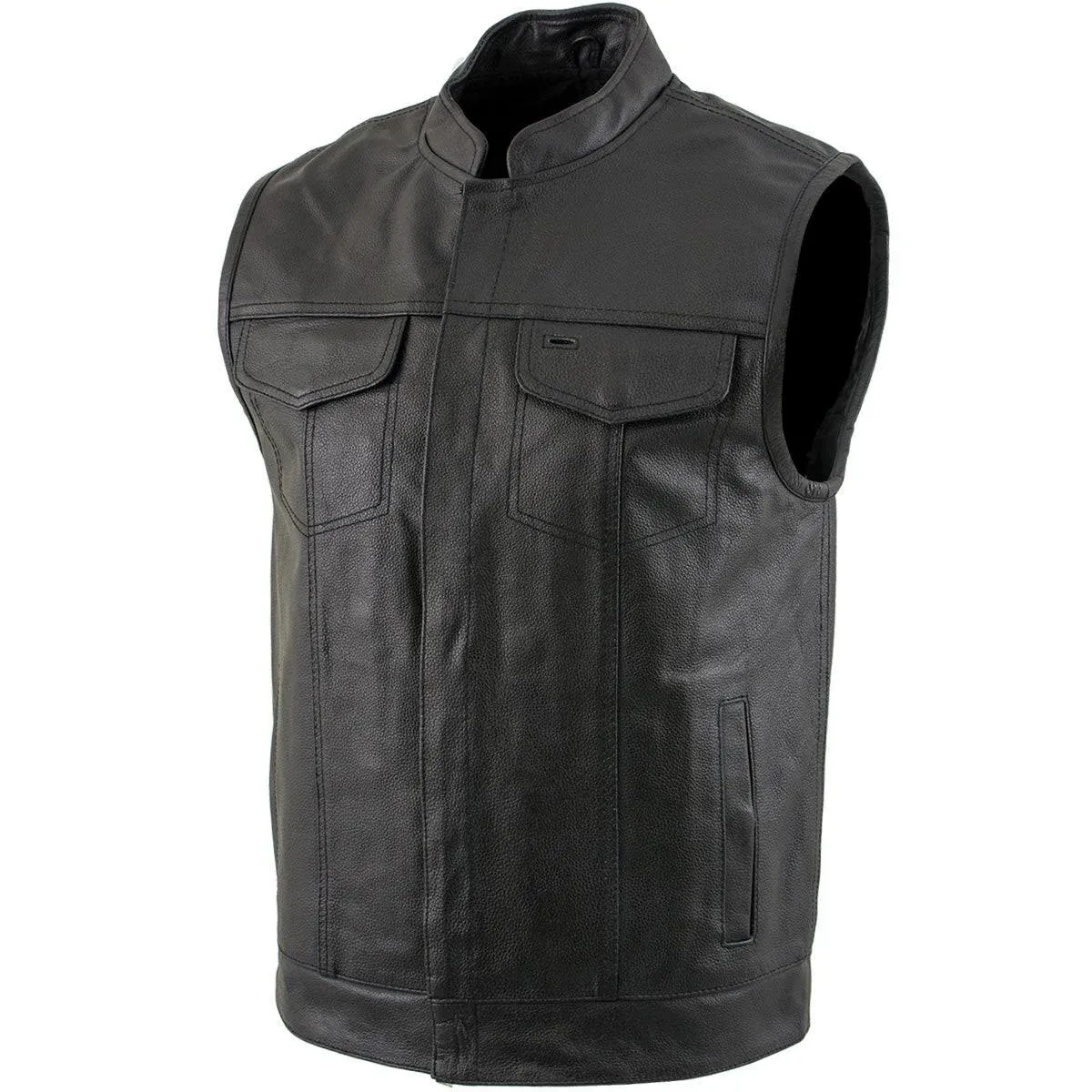 USA Leather Men's Combat Gun Pocket Vest