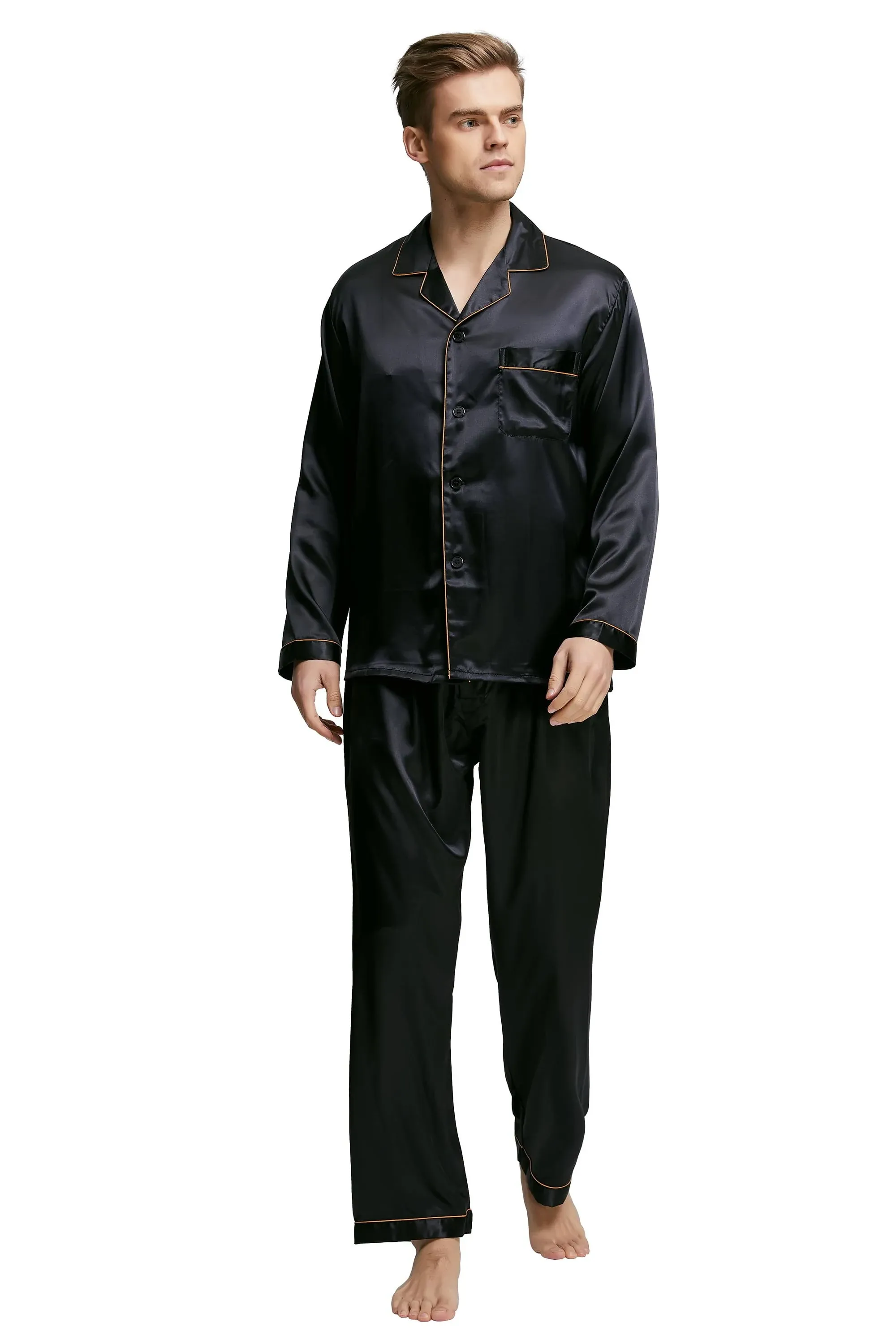 Tony & Candice Men's Classic Satin Pajama Set