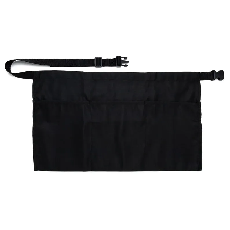 Clip-on Black Waist Apron with Pockets (21x12 inches) Server Apron. 3