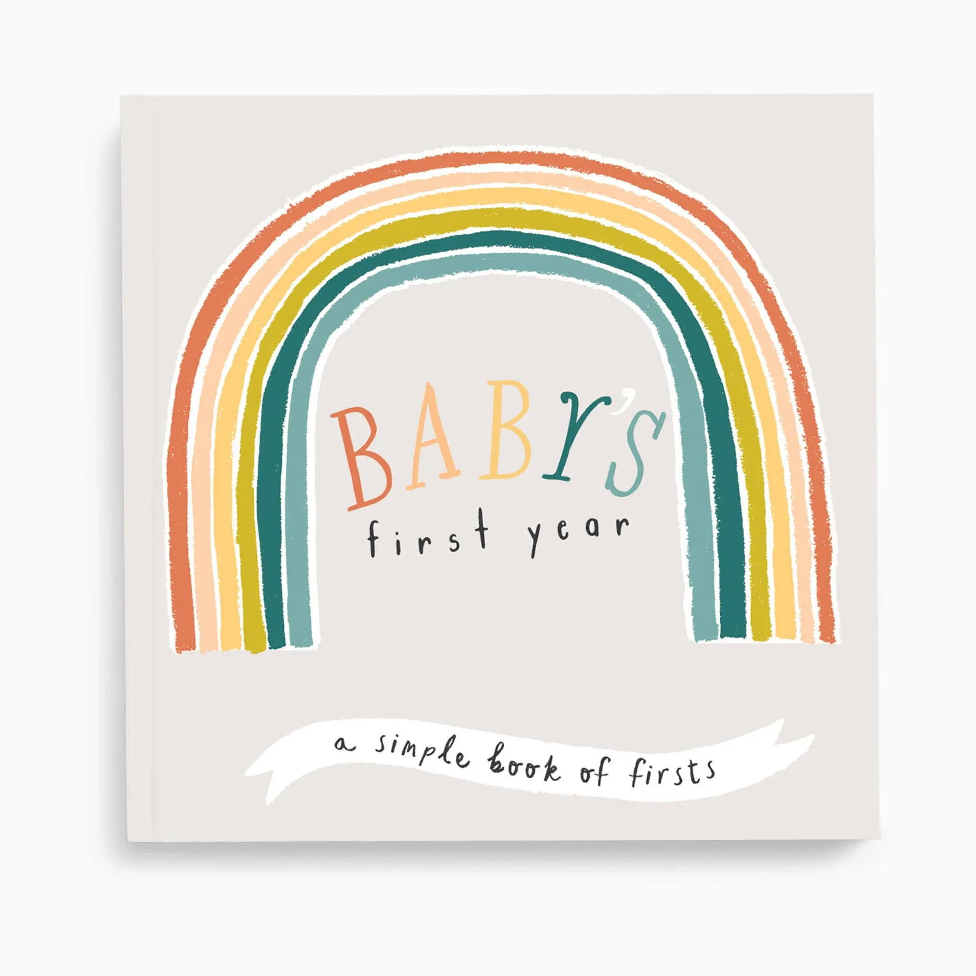 Lucy Darling Little Rainbow Baby Memory Book - First Year Journal Album To Capture Precious Moments - Milestone Keepsake For Boy Or Girl - Made In USA