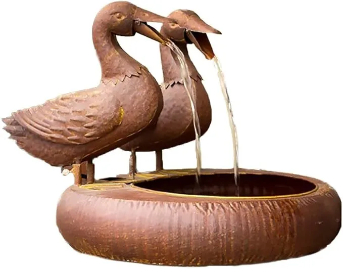 Park Hill Collection Folk Art Duck Fountain - Spitter with Pump (Duck)