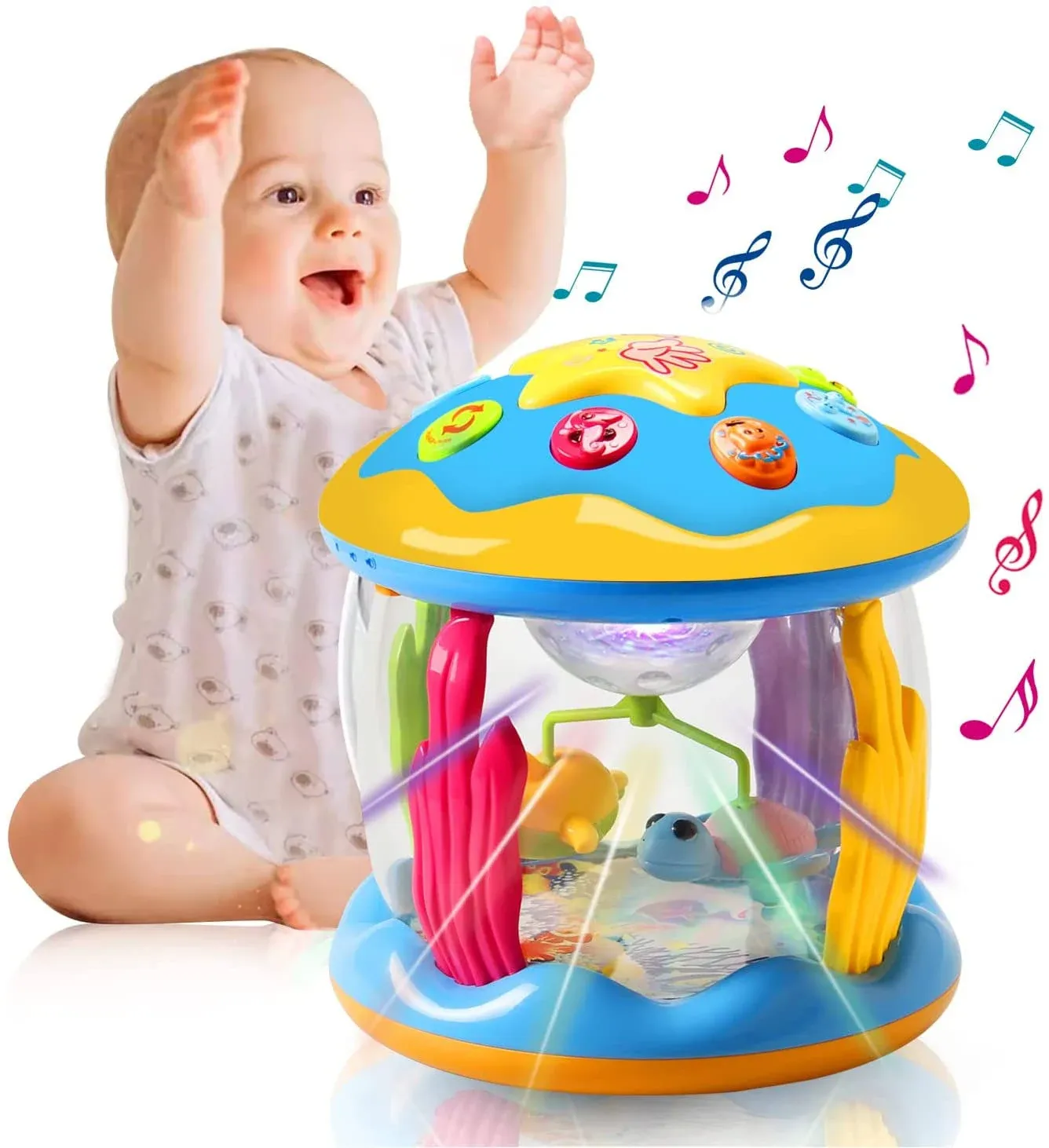 Baby Toys 12+ Months Ocean Rotating Projector - Early Education Toys 12-18 Mo...