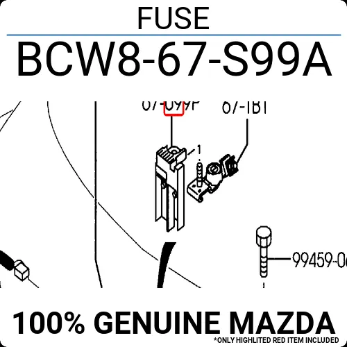 New Genuine Mazda Harness Fuse OE BCW867S99A