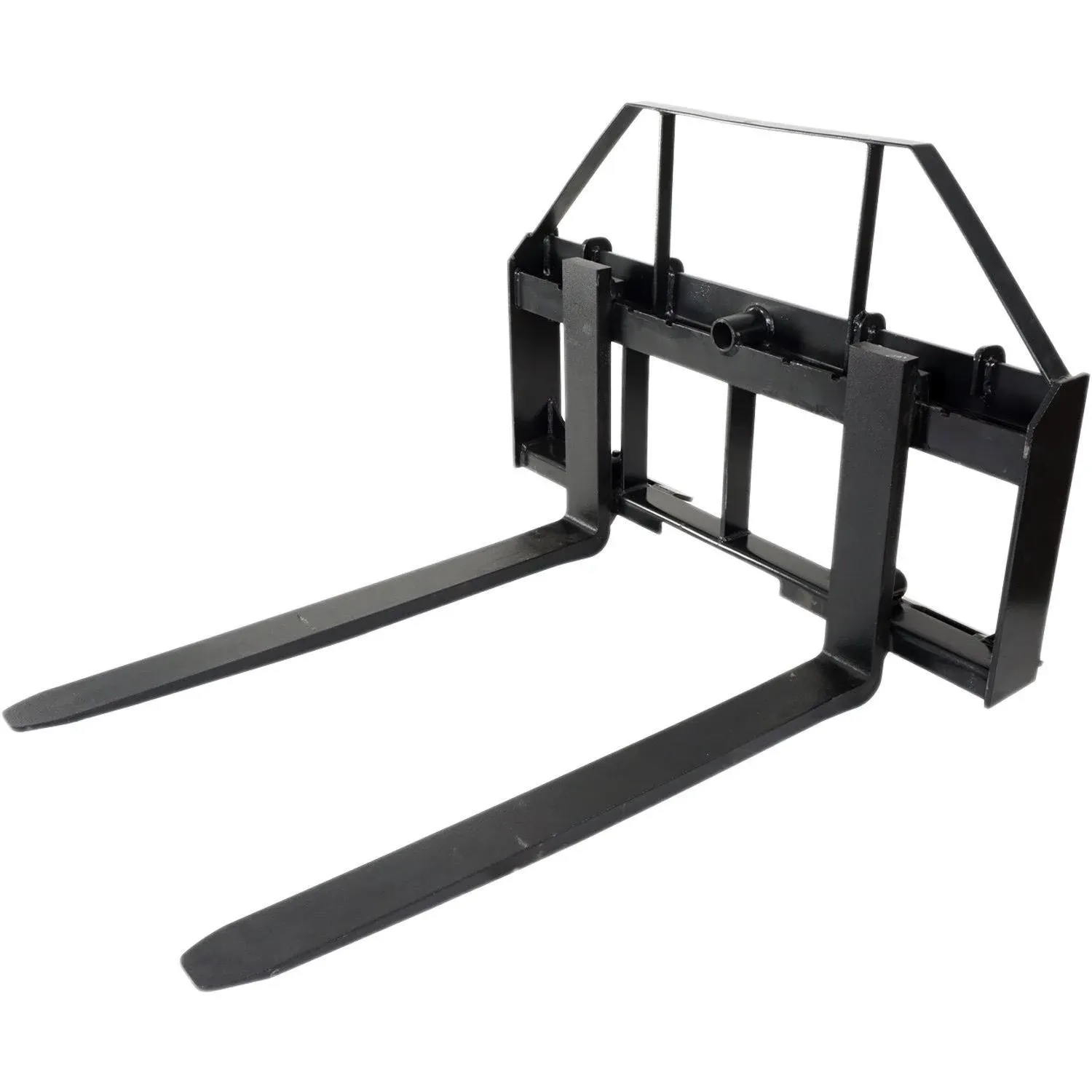 Titan Attachments 46-in Skid Steer Pallet Fork Frame Attachment, 60" Fork Blades, Rate 4,000 LB, Quick Tach Tractor