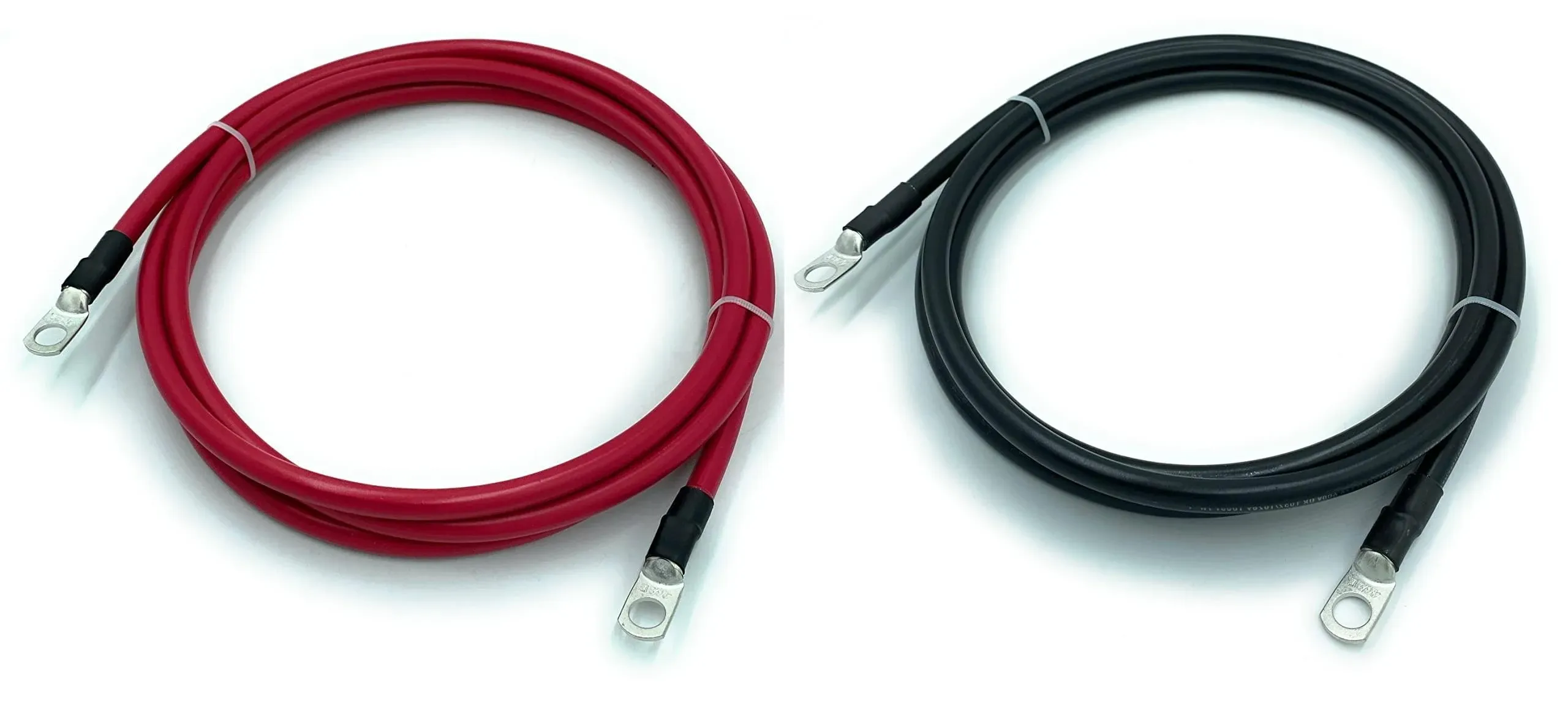 4 Gauge Marine Grade Battery Cables, Uscg And Abyc Approved, 1-15ft Lengths, Heavy Duty Tinned Lugs, Fully Assembled And Made in The Usa