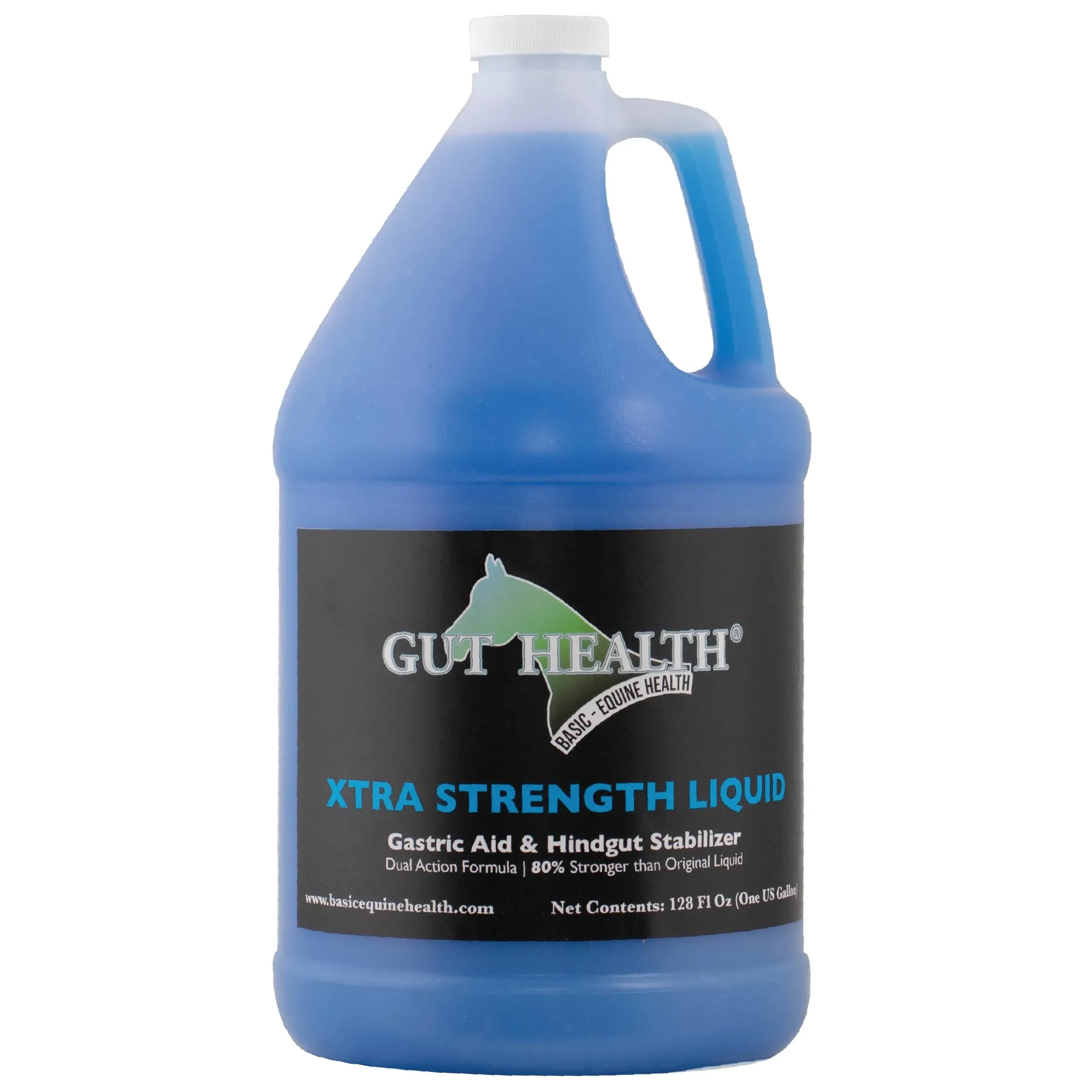 Basic Equine Health Gut Health Horse Feed Supplement - Xtra Strength Top Dress (1 Gallon) - Ulcer Aid for Horses That Promotes Improved Mood Coat HO