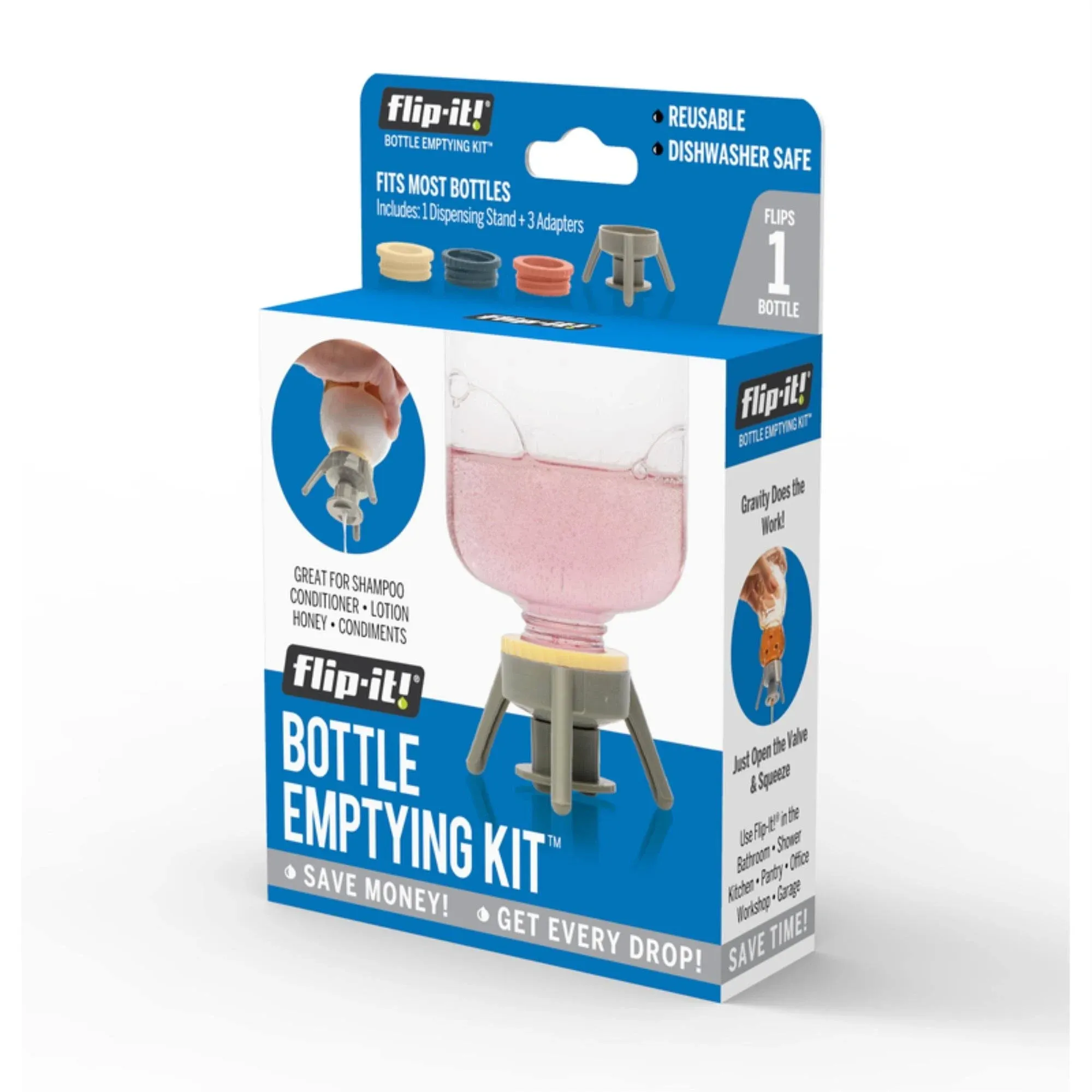 Flip-It Gray Polypropylene Bottle Emptying Kit