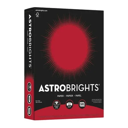 Astrobrights Colored Paper - Letter - 8.50&#034; X 11&#034; - 24 Lb - Smooth - 500 / Ream