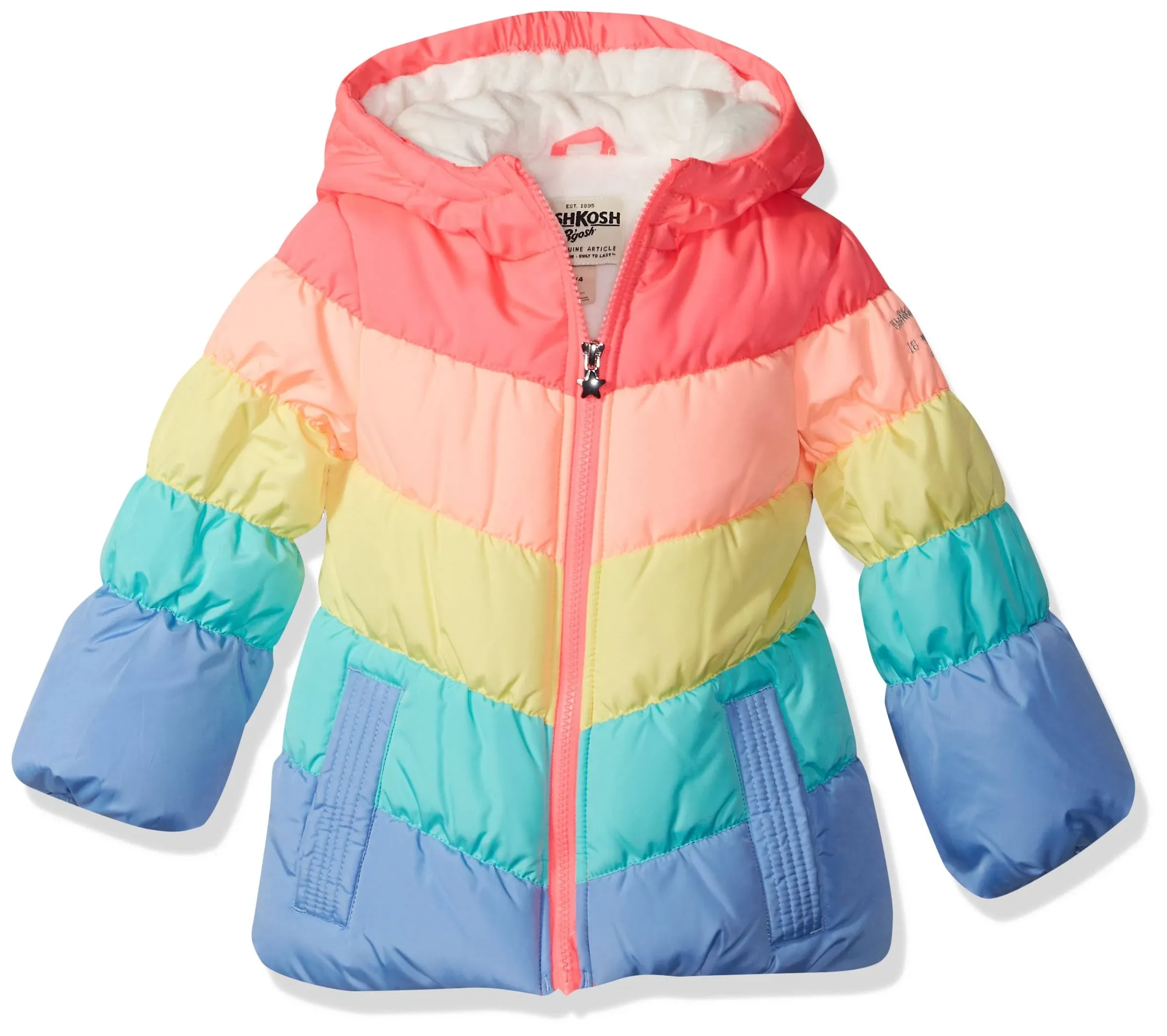 Oshkosh B'gosh Girls' Perfect Colorblocked Heavyweight Jacket Coat