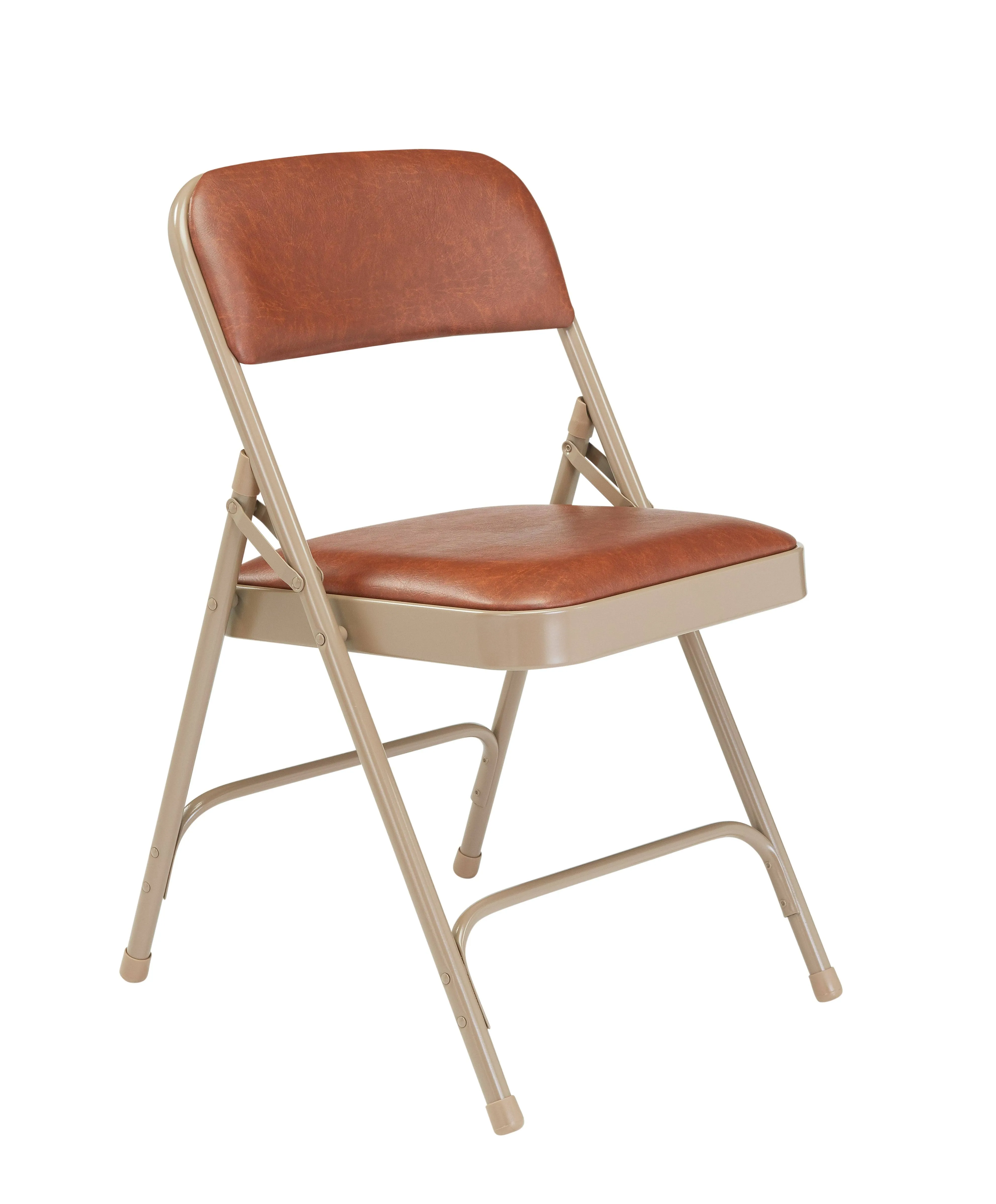 National Public Seating Series 1200 Folding Chairs, Brown/Beige, Set Of 4 Chairs