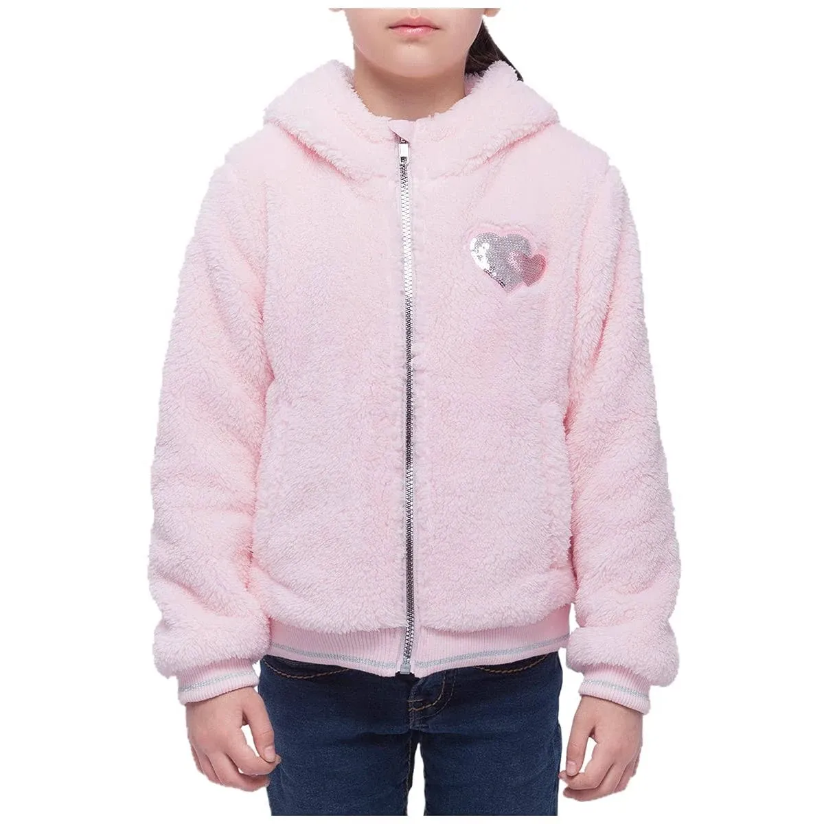 Rokka&Rolla Girls' Sherpa Fleece Lined Hooded Jacket