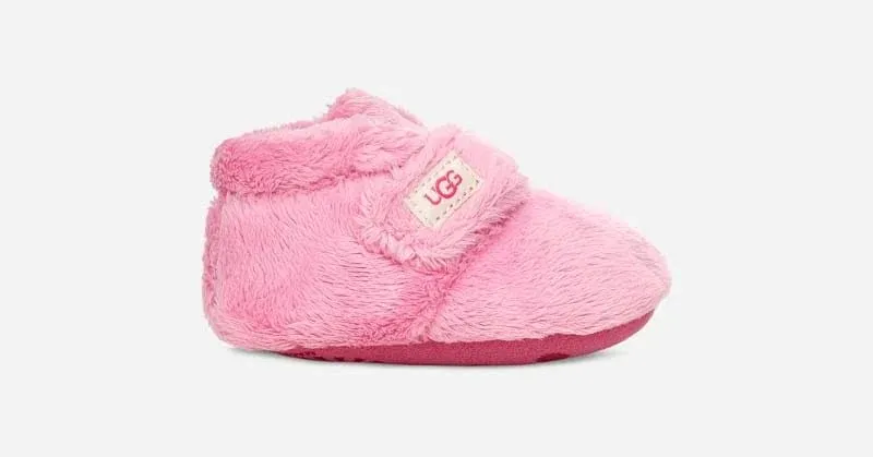 Kids' Bixbee Terry Cloth Booties, Baby In Bubblegum