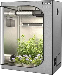 48"x24"x60" Grow Tent Mylar Hydroponic with Observation Window and Floor Tray