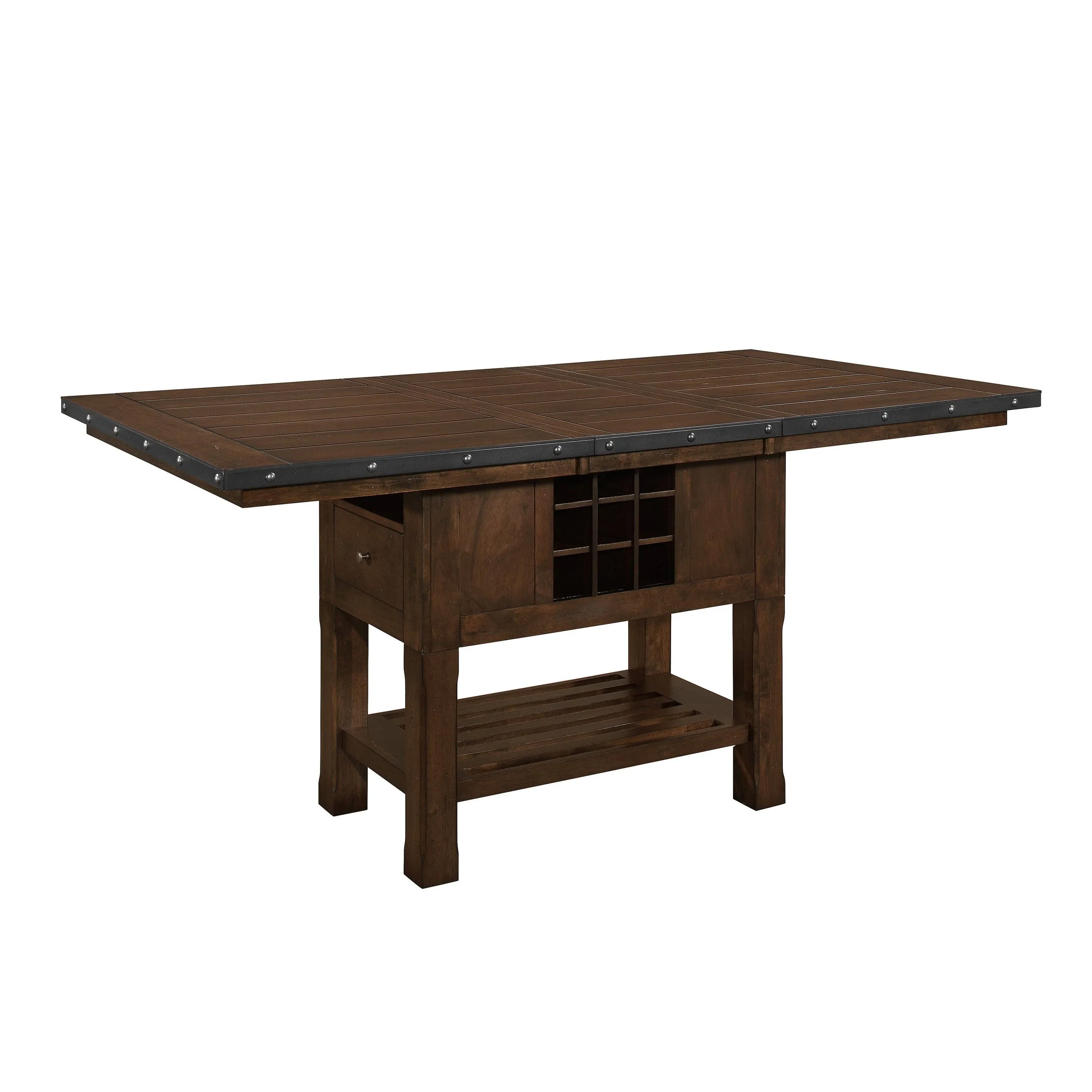 Homelegance Schleiger Dark Brown Extendable Counter Height Dining Table