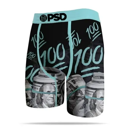 Men s PSD Black Keep It 100 Tiffany Boxer Briefs - XL