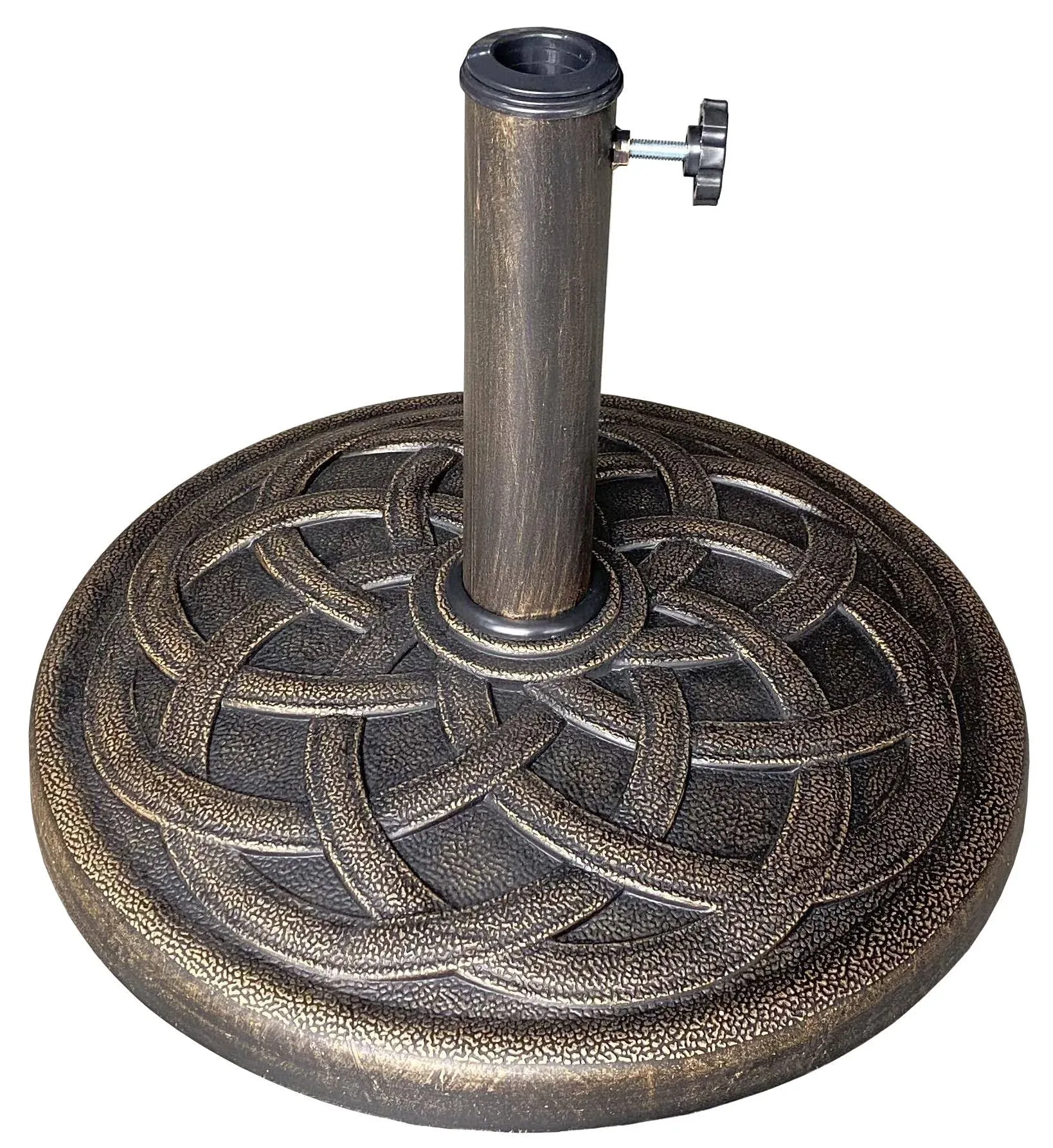 US Weight 26LB CAST STONE UMBRELLA BASE - BRONZE