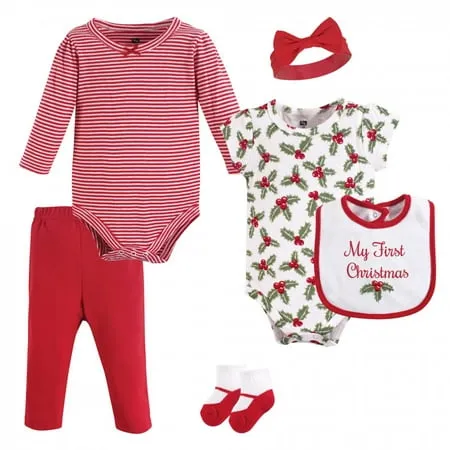 Hudson Baby Infant Girl Cotton Layette Set Holly 3-6 Months