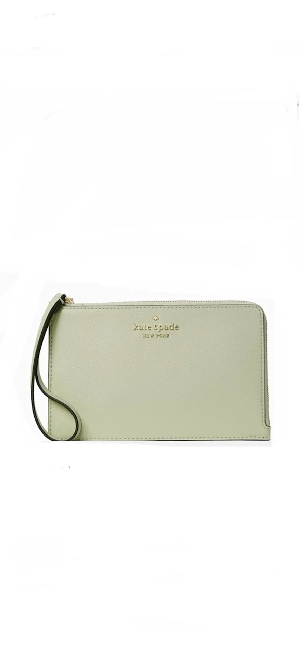 NWT Kate Spade Saffiano Leather Staci Sage Medium Wristlet