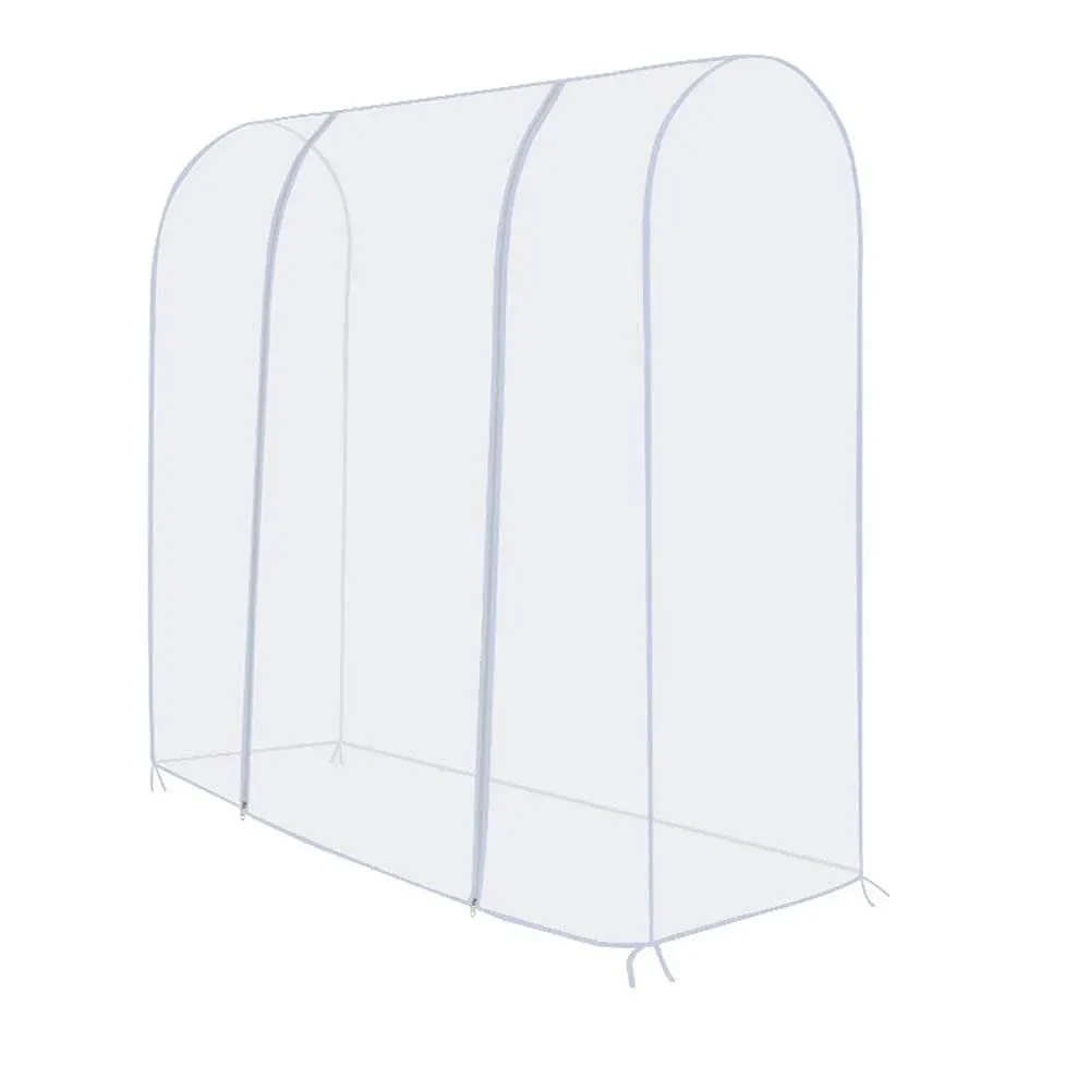 TzBBL Garment Rack Cover, Clothes Cover 150 X 50 X 133 cm, White 