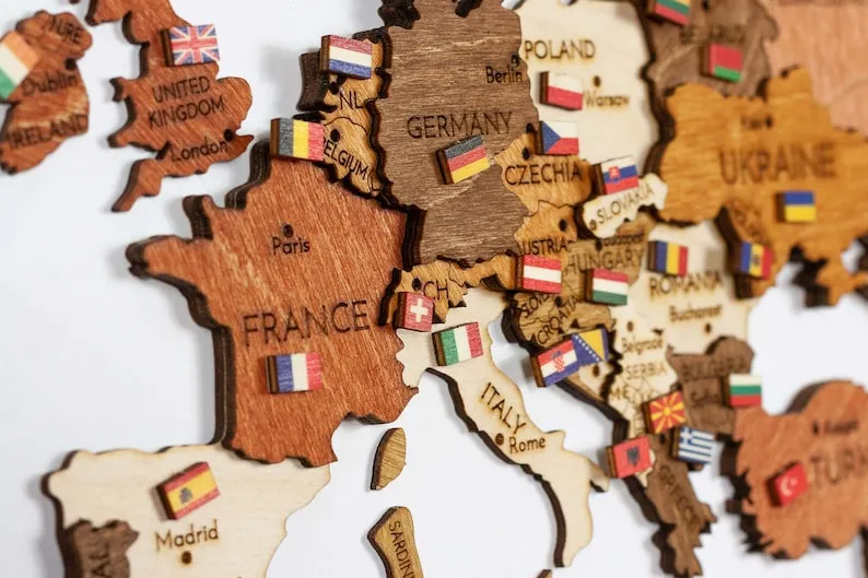 Wooden World Flags Complete Package (346)