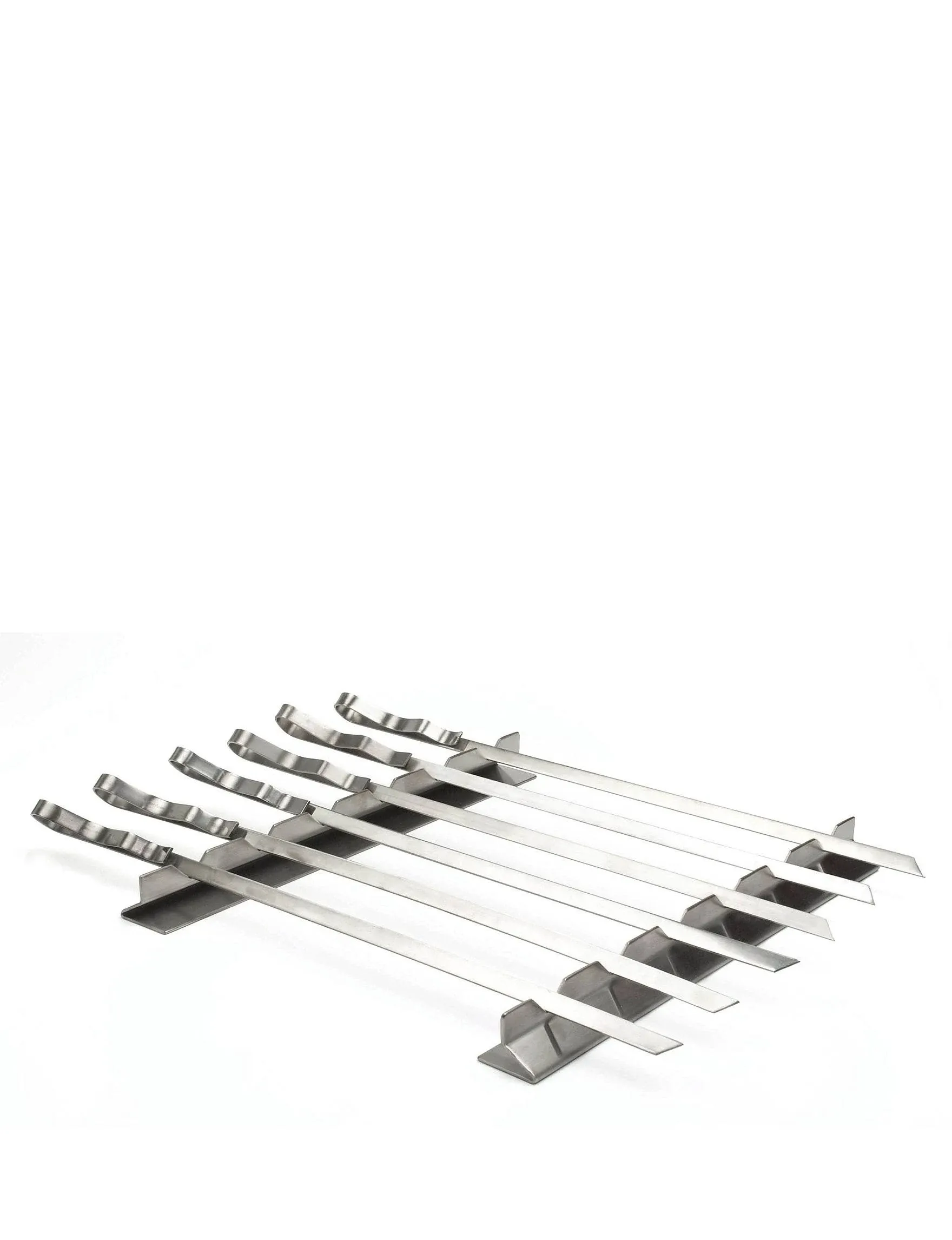 Mtoye Steven Raichlen Stainless Kabob Rack with Flat Skewers