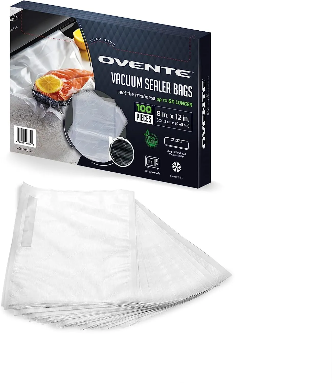 Ovente Pre-Cut Vacuum Sealer Bags