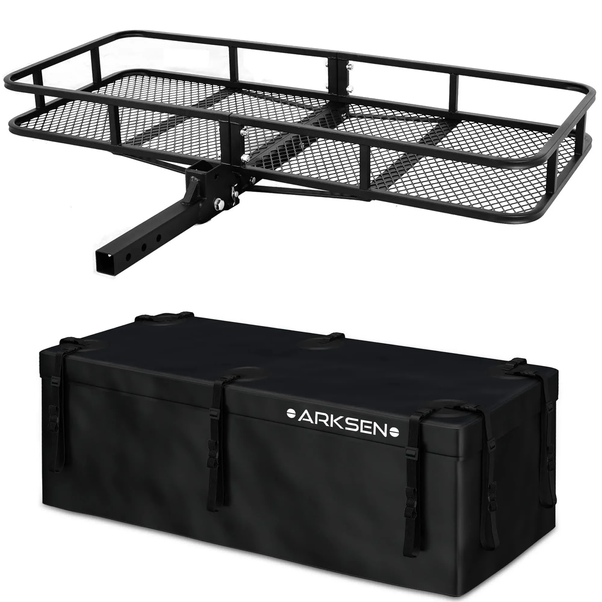 ARKSEN 60 x 25 Inch Folding Cargo Rack Carrier with 500D PVC Waterproof Cargo...