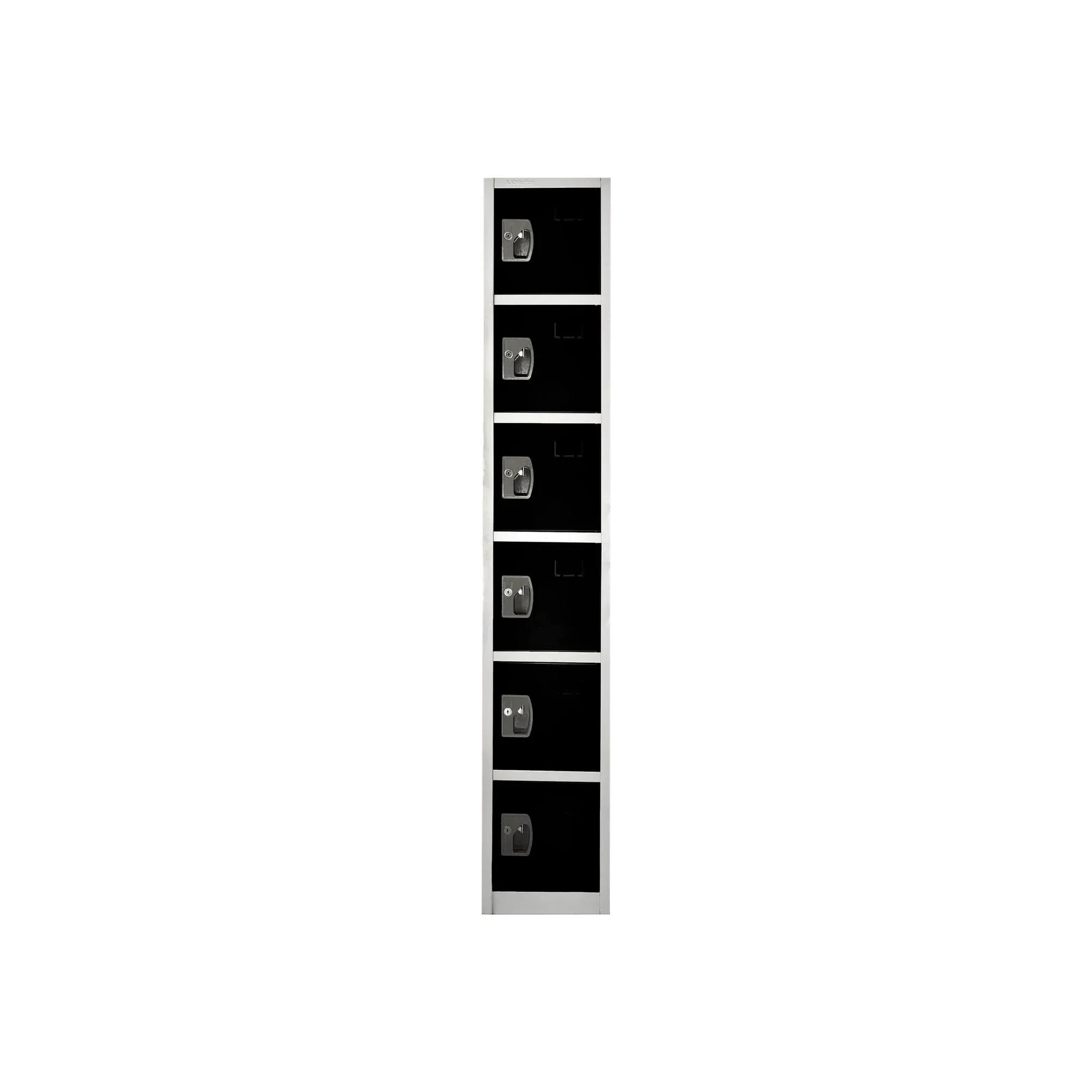 AdirOffice Large - Locker - 6 doors - 6 hooks - black