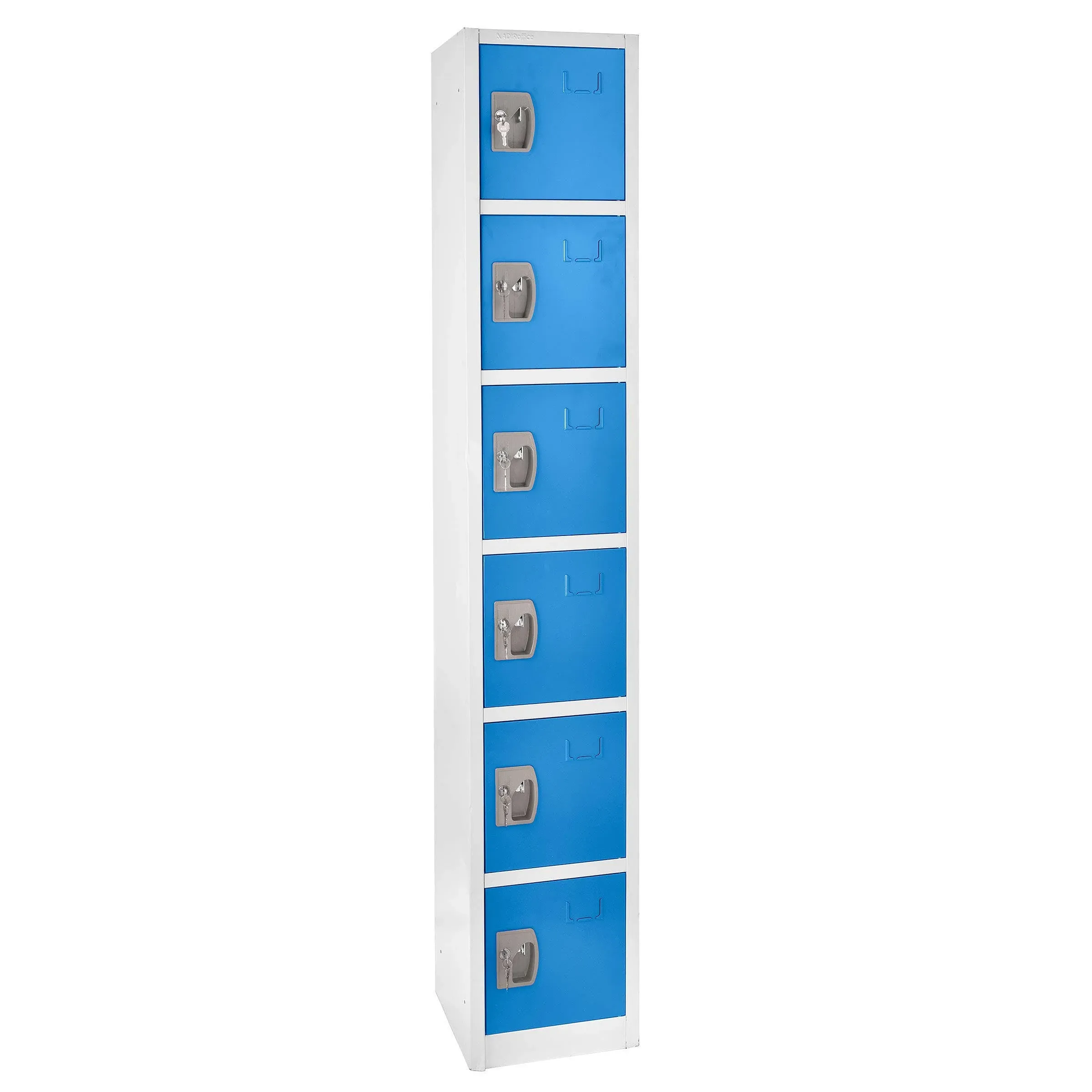 Large Red Locker with 6 doors 6 hooks.